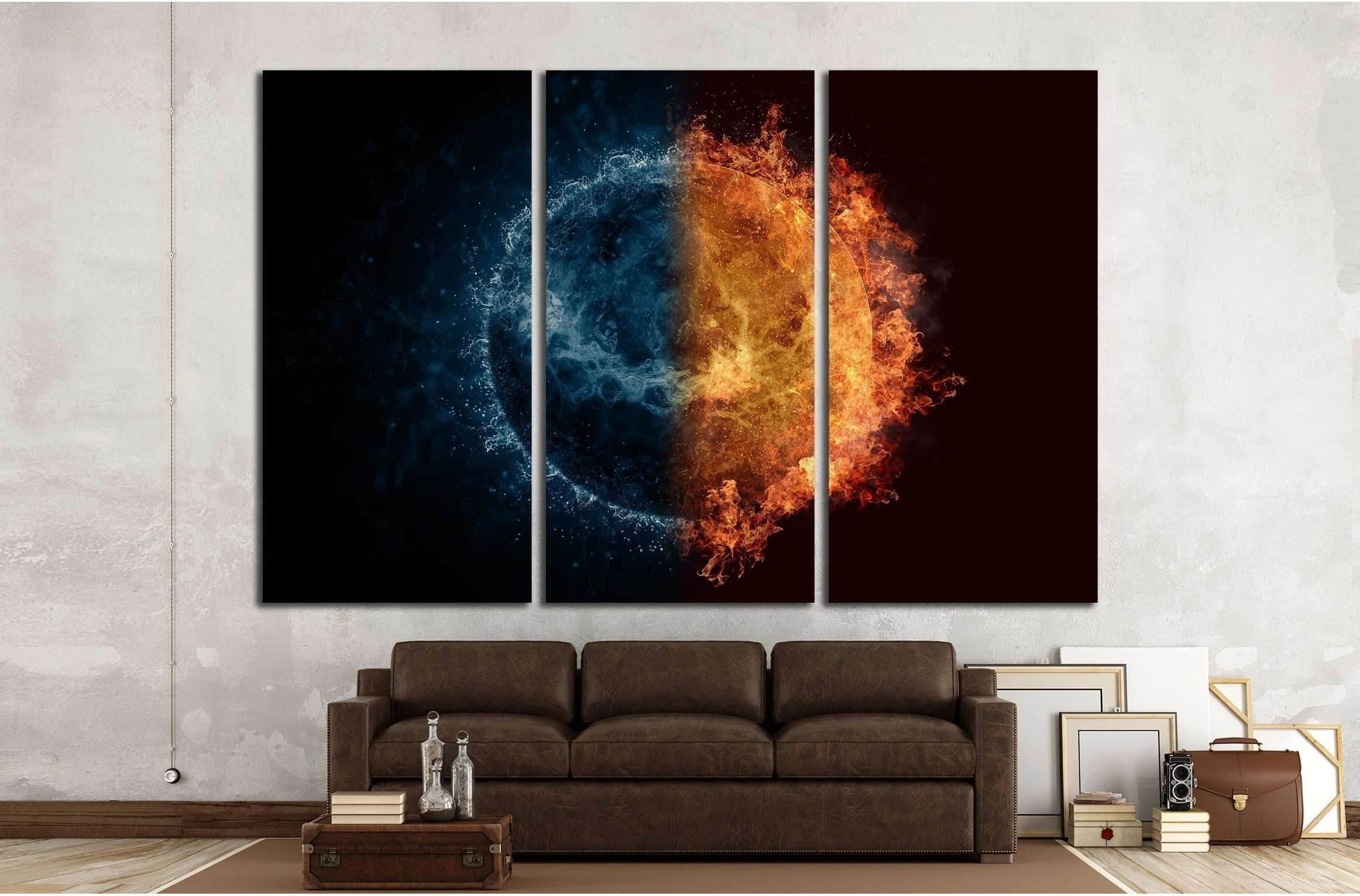 Planet Venus in water and fire №2417 Ready to Hang Canvas Print - Zellart Canvas Prints ALL_Products, s-2417