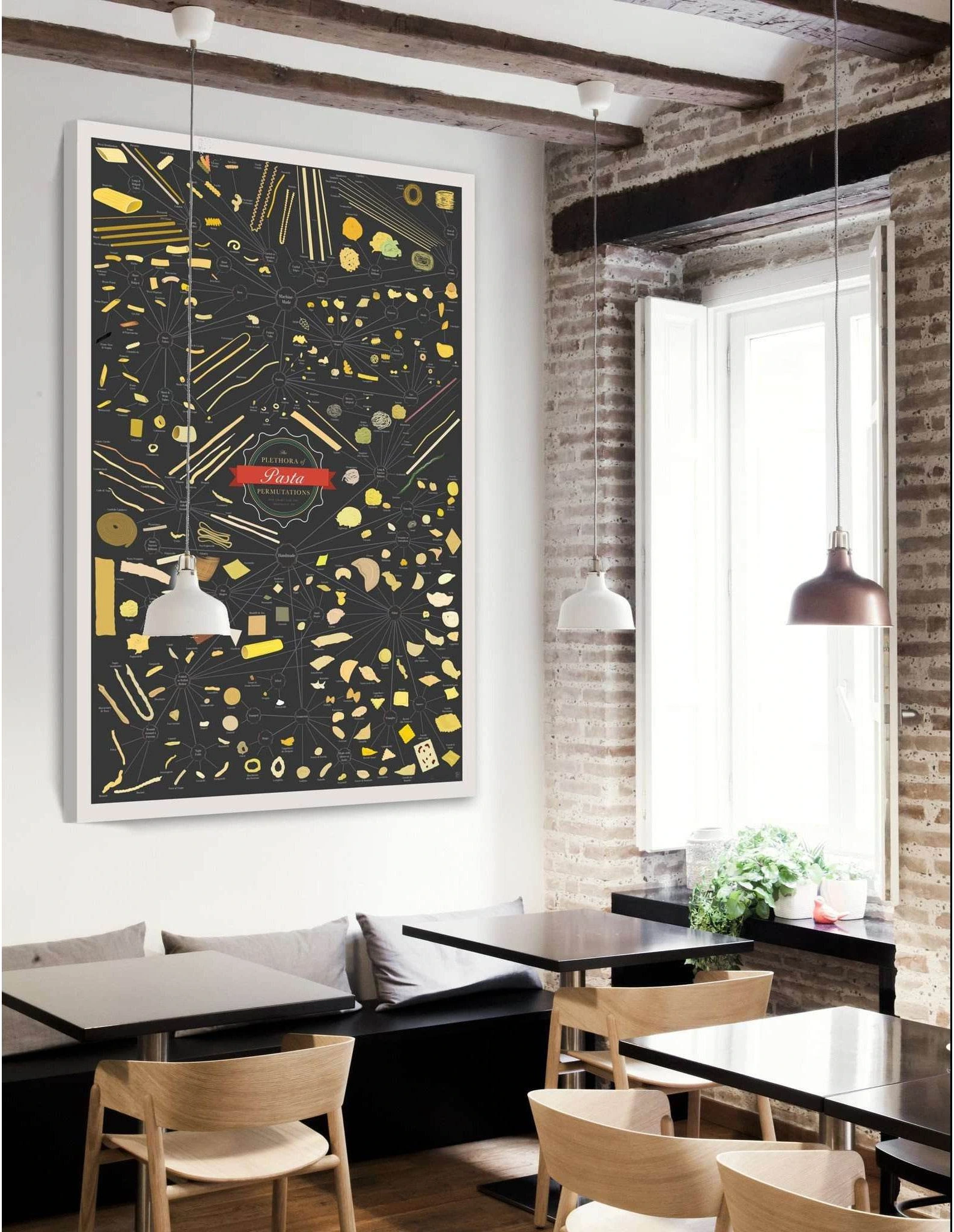 PLETHORA OF PASTA PERMUTATIONS №2030 Ready to Hang Canvas Print - Zellart Canvas Prints ALL_Products, autopostr_pinterest_65155, autopostr_pinterest_65157, autopostr_pinterest_65158, autopostr_pinterest_65160