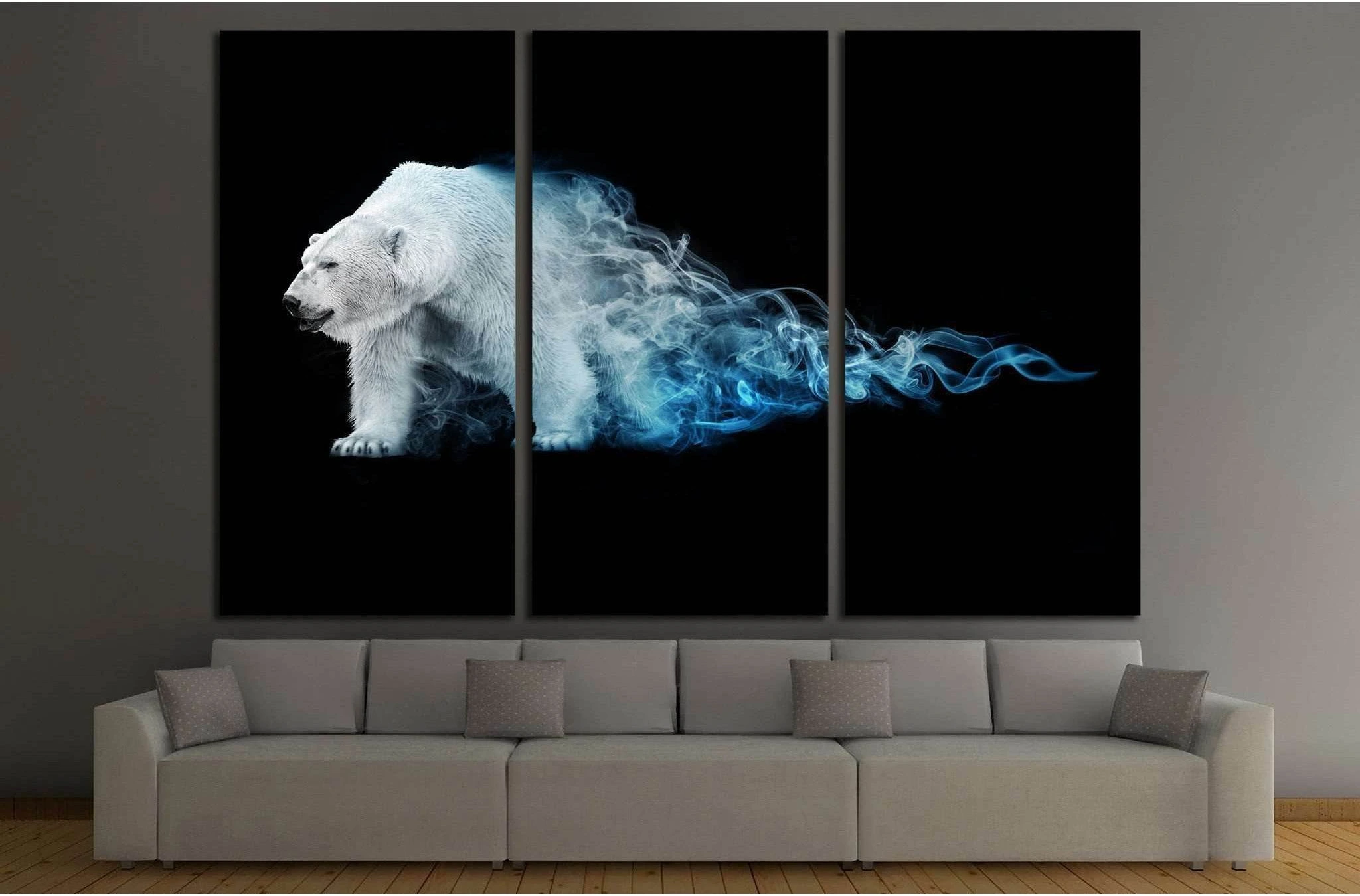 polar bear, animal kingdom, south pole, antarctic wildlife, north pole №1830 Ready to Hang Canvas Print - Zellart Canvas Prints ALL_Products, s-1830
