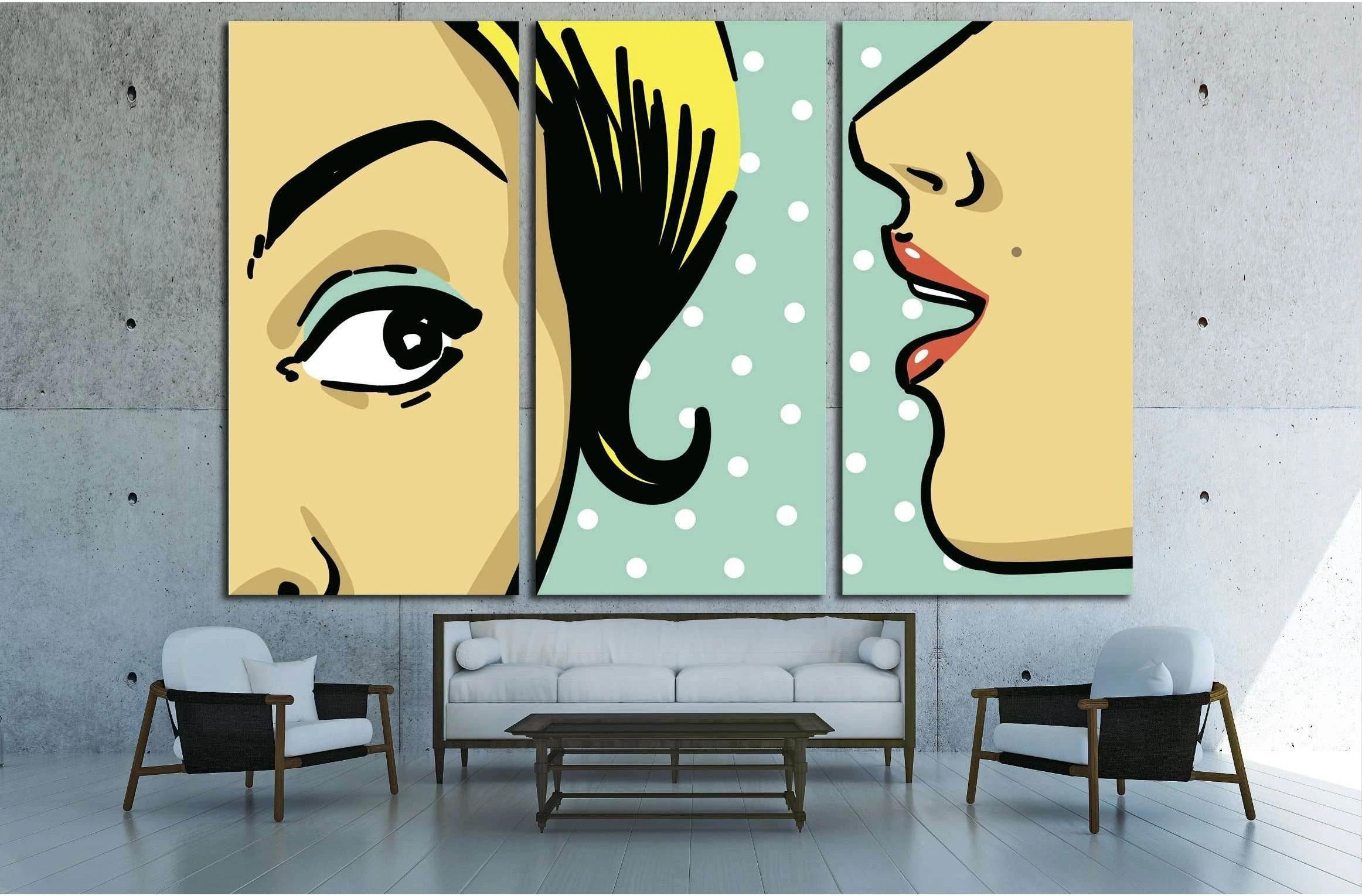 Pop Art №3313 Ready to Hang Canvas Print - Zellart Canvas Prints ALL_Products, s-3313