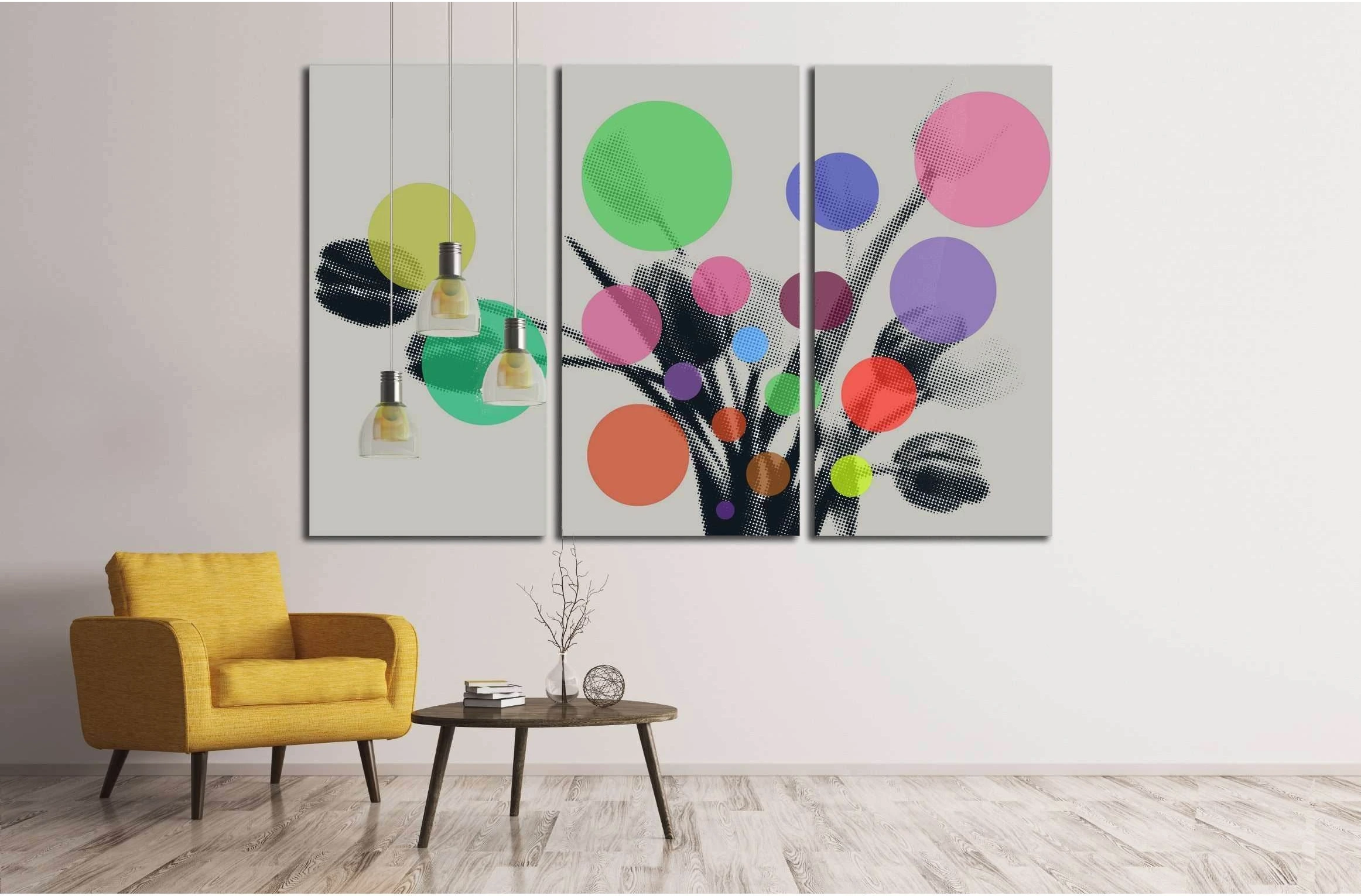 Pop Art Abstract №3301 Ready to Hang Canvas Print - Zellart Canvas Prints ALL_Products, s-3301