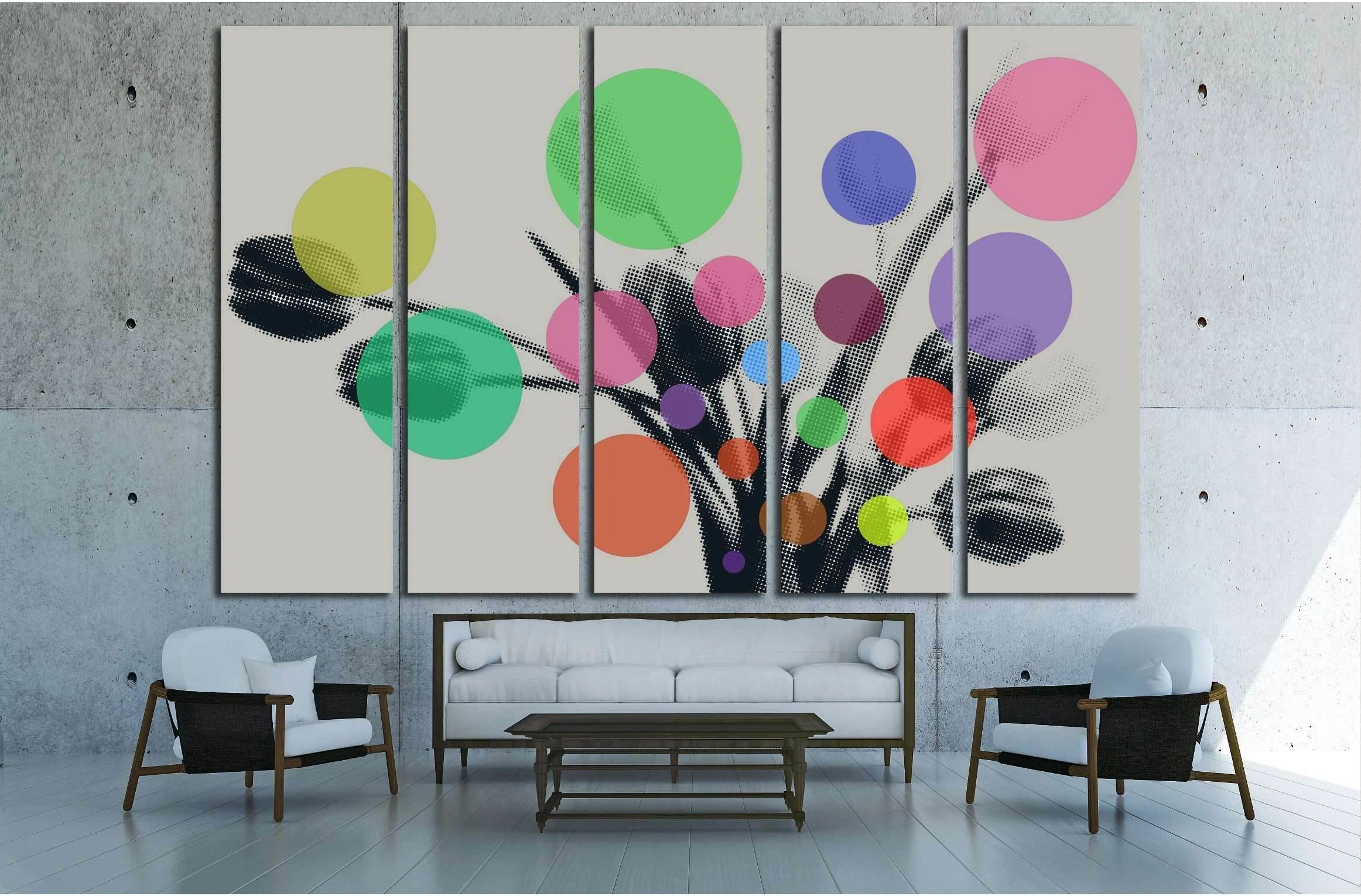 Pop Art Abstract №3301 Ready to Hang Canvas Print - Zellart Canvas Prints ALL_Products, s-3301