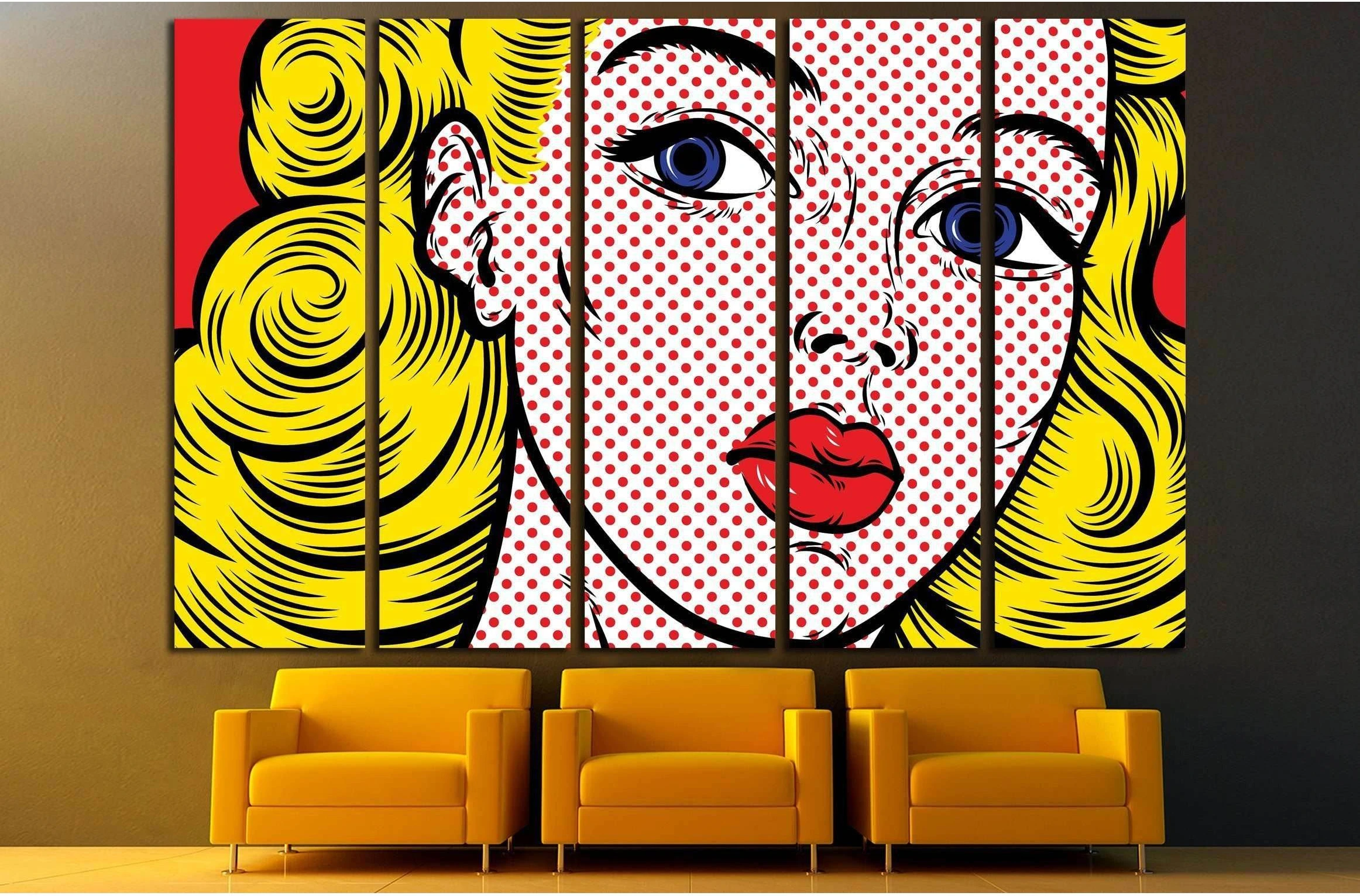 Pop Art Girl №3288 Ready to Hang Canvas Print - Zellart Canvas Prints ALL_Products, s-3288