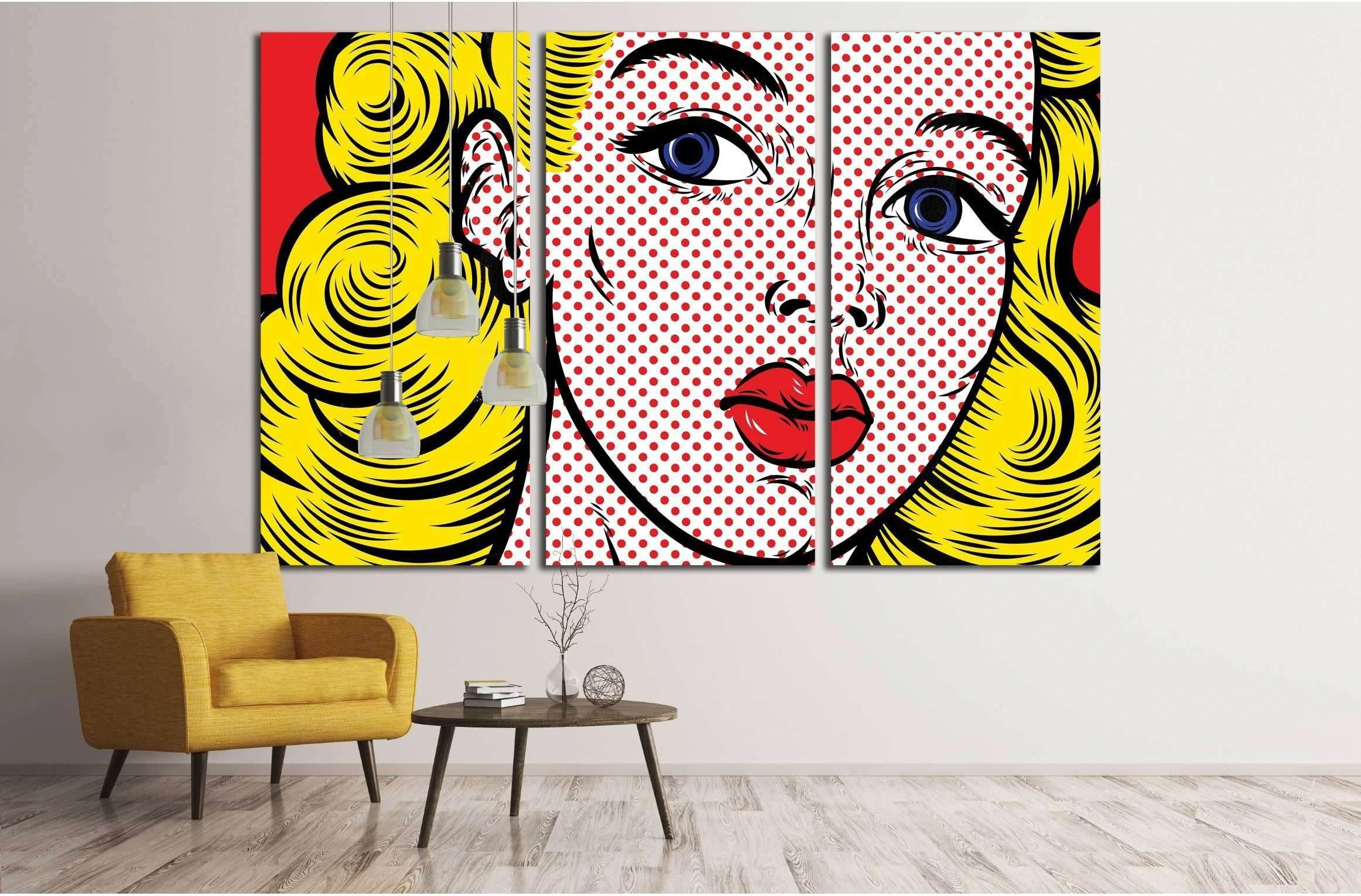 Pop Art Girl №3288 Ready to Hang Canvas Print - Zellart Canvas Prints ALL_Products, s-3288