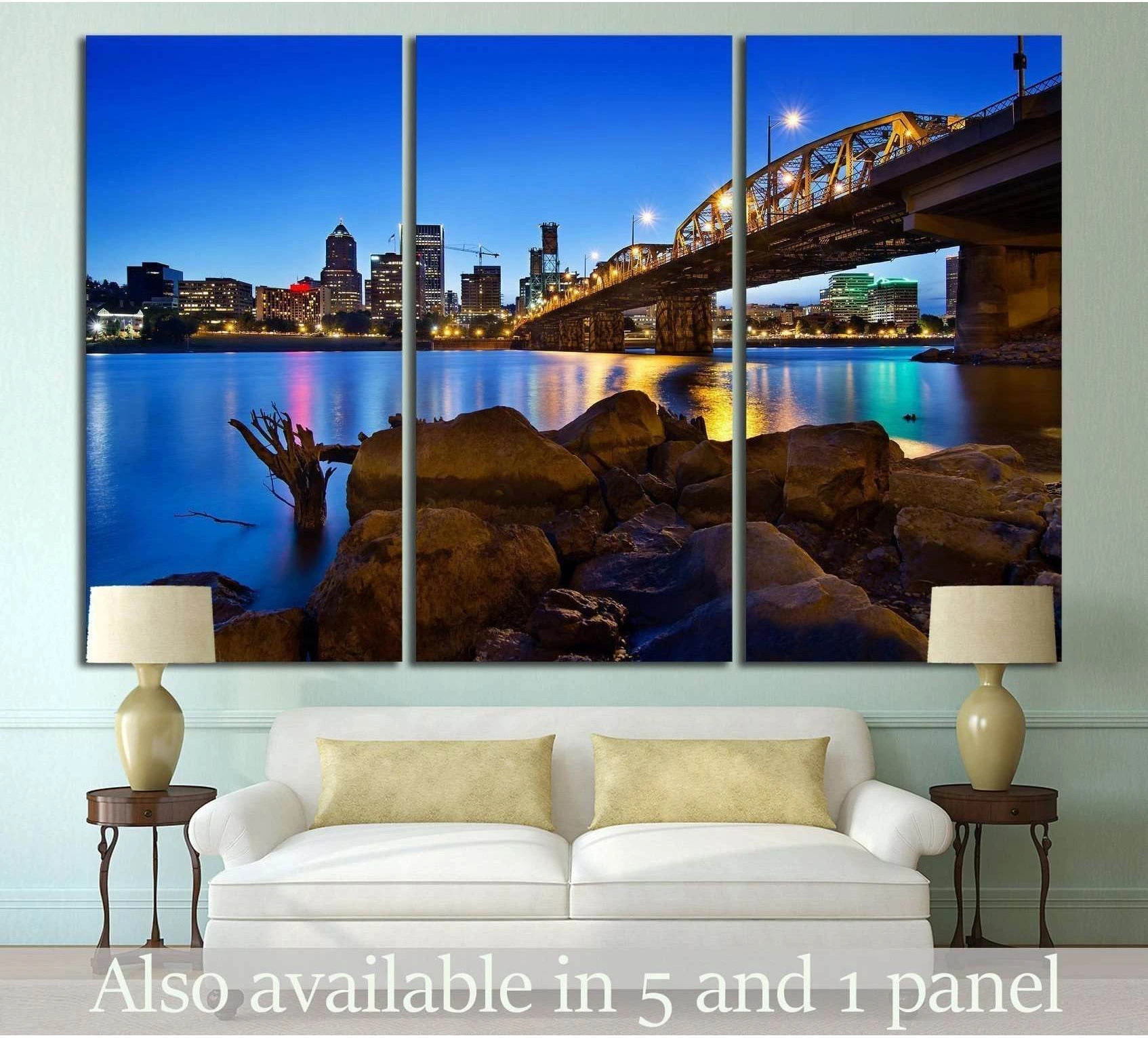 Portland Oregon №765 Ready to Hang Canvas Print - Zellart Canvas Prints ALL_Products, s-765