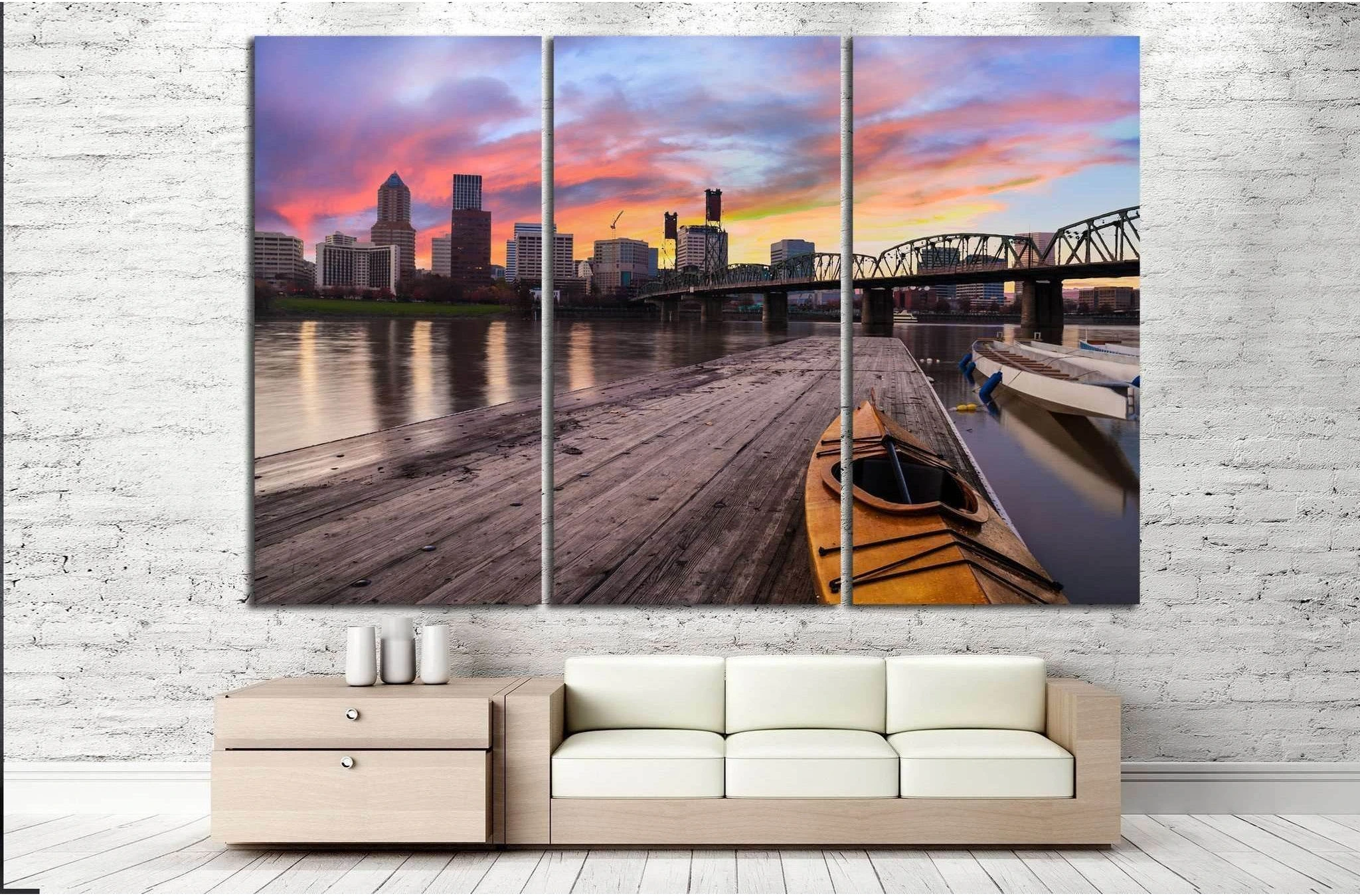 Portland, Oregon №803 Ready to Hang Canvas Print - Zellart Canvas Prints ALL_Products, s-803