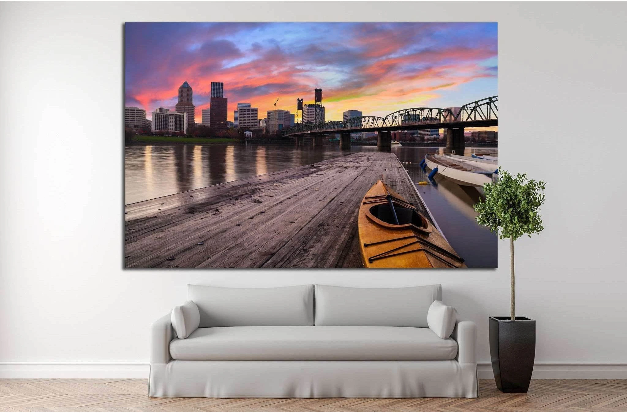 Portland, Oregon №803 Ready to Hang Canvas Print - Zellart Canvas Prints ALL_Products, s-803