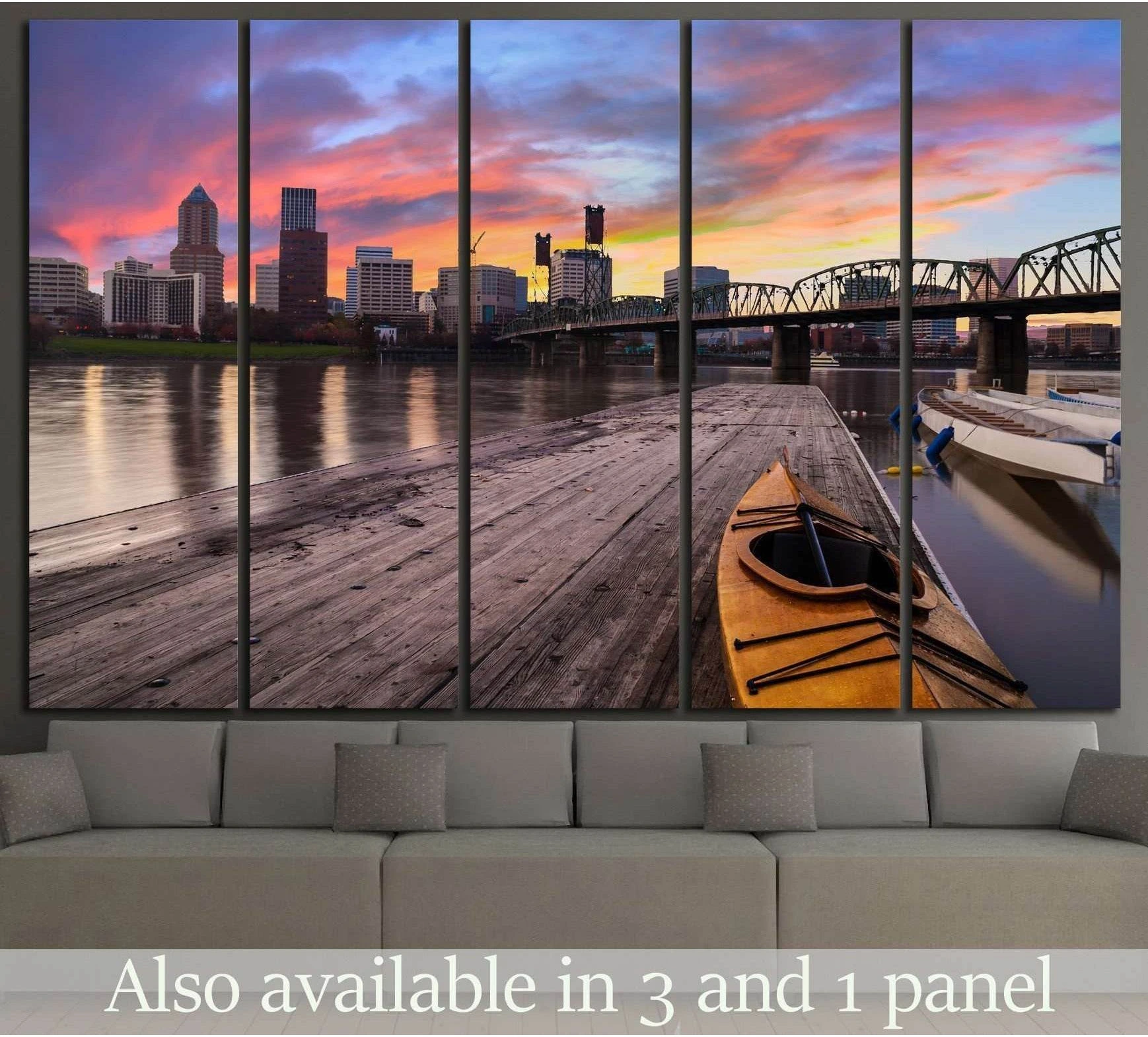 Portland, Oregon №803 Ready to Hang Canvas Print - Zellart Canvas Prints ALL_Products, s-803