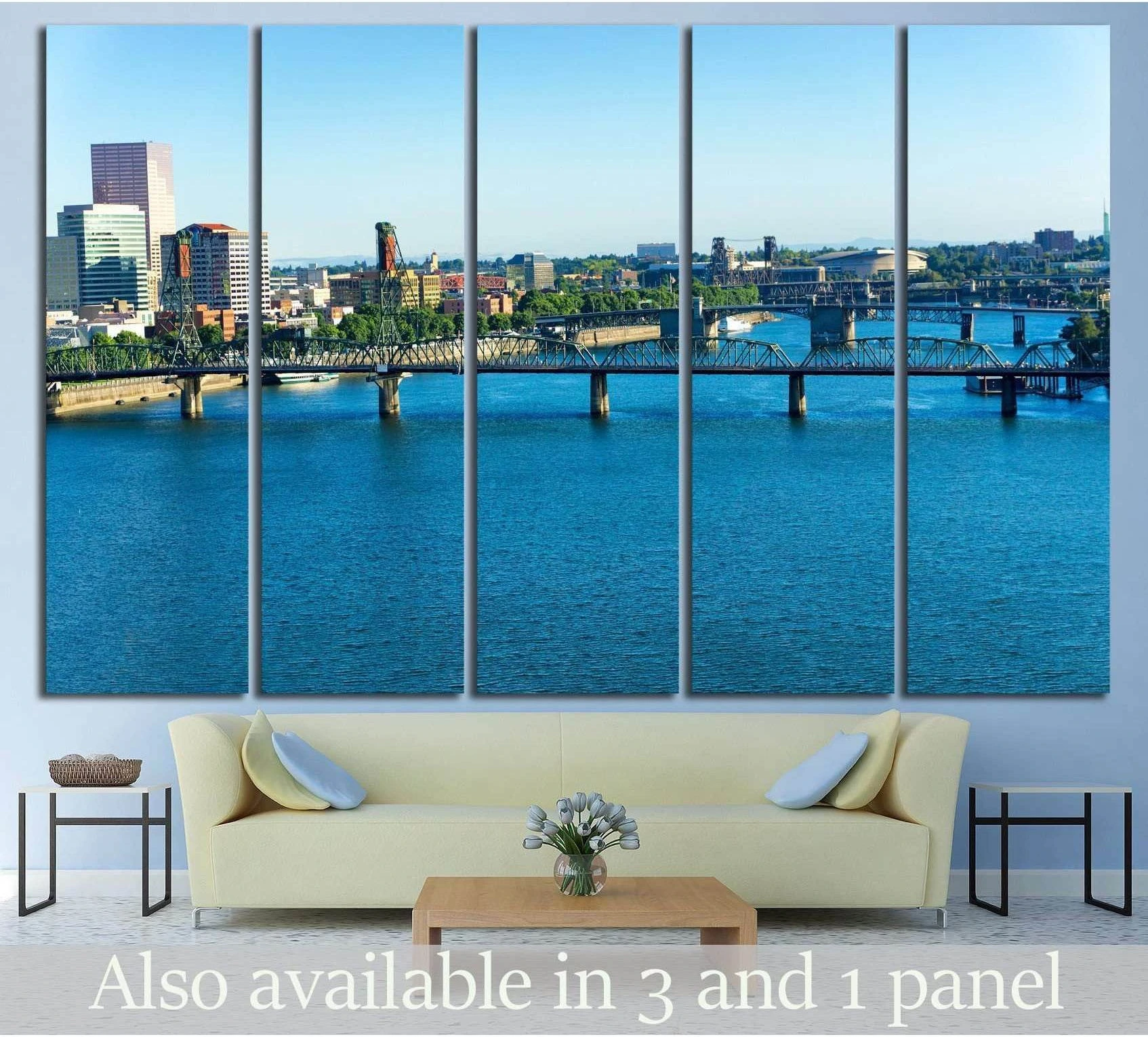 Portland, Oregon №819 Ready to Hang Canvas Print - Zellart Canvas Prints ALL_Products, s-819