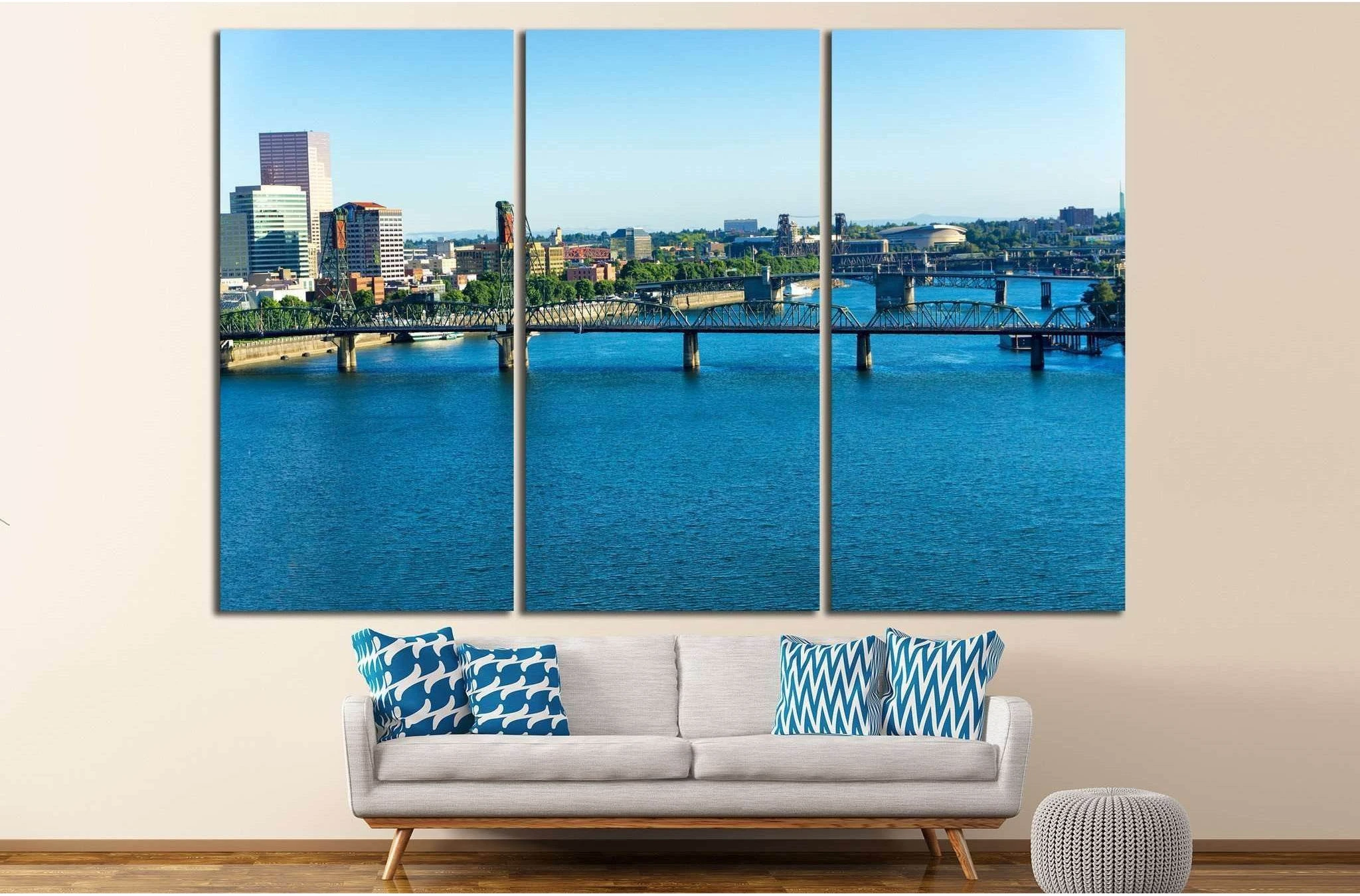 Portland, Oregon №819 Ready to Hang Canvas Print - Zellart Canvas Prints ALL_Products, s-819