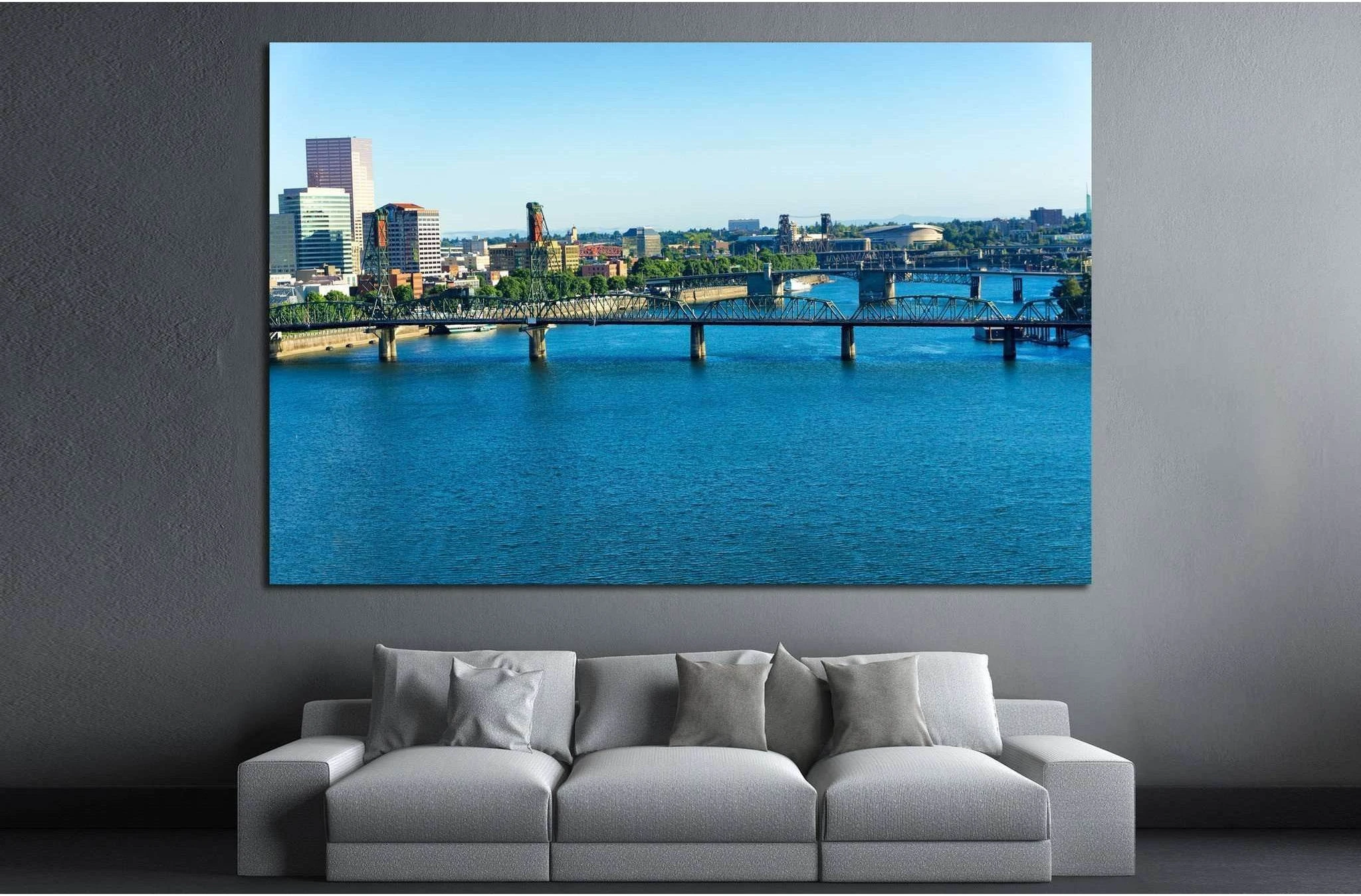 Portland, Oregon №819 Ready to Hang Canvas Print - Zellart Canvas Prints ALL_Products, s-819