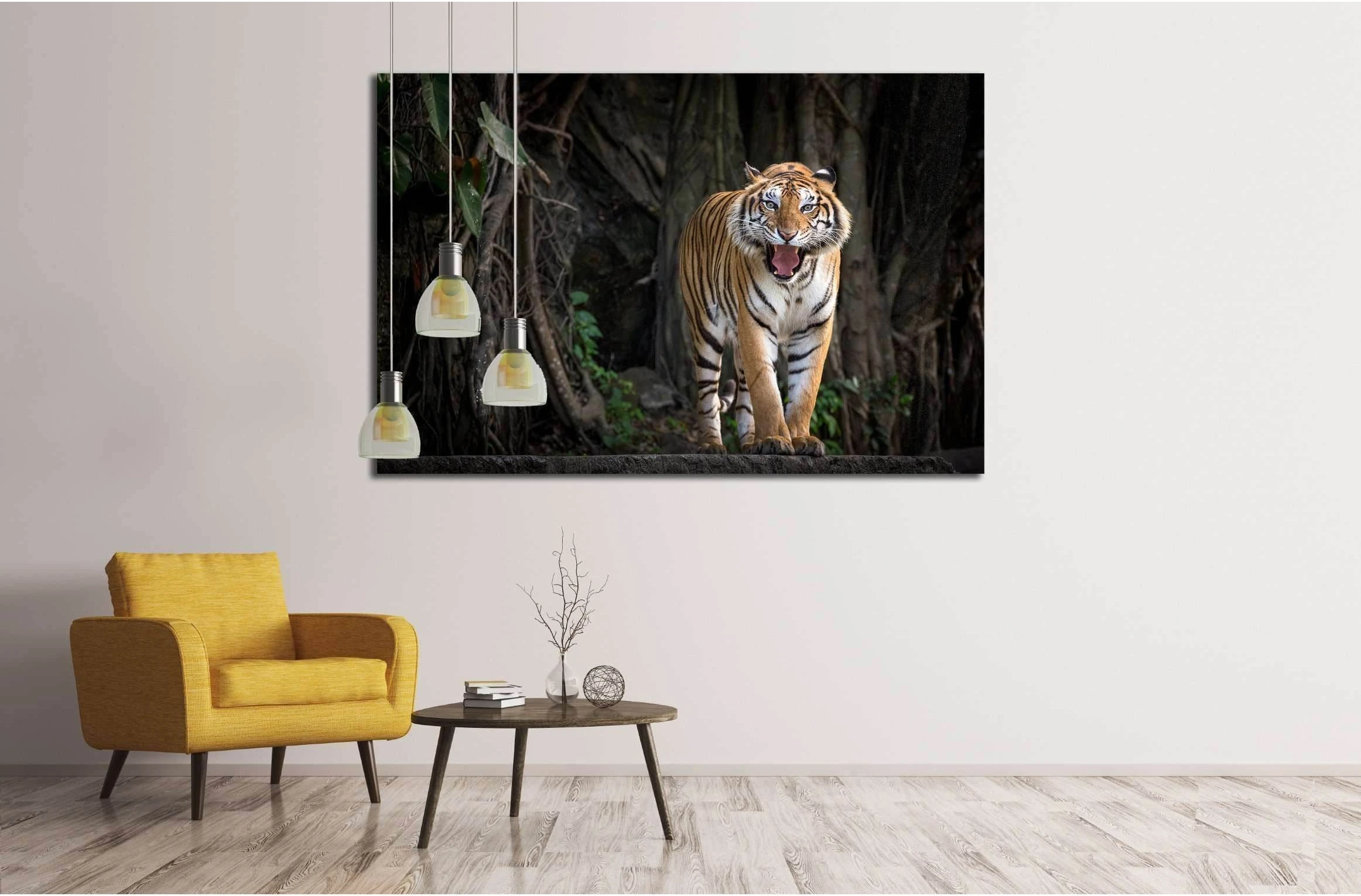 Portrait of the tiger №2360 Ready to Hang Canvas Print - Zellart Canvas Prints ALL_Products, s-2360, Tiger