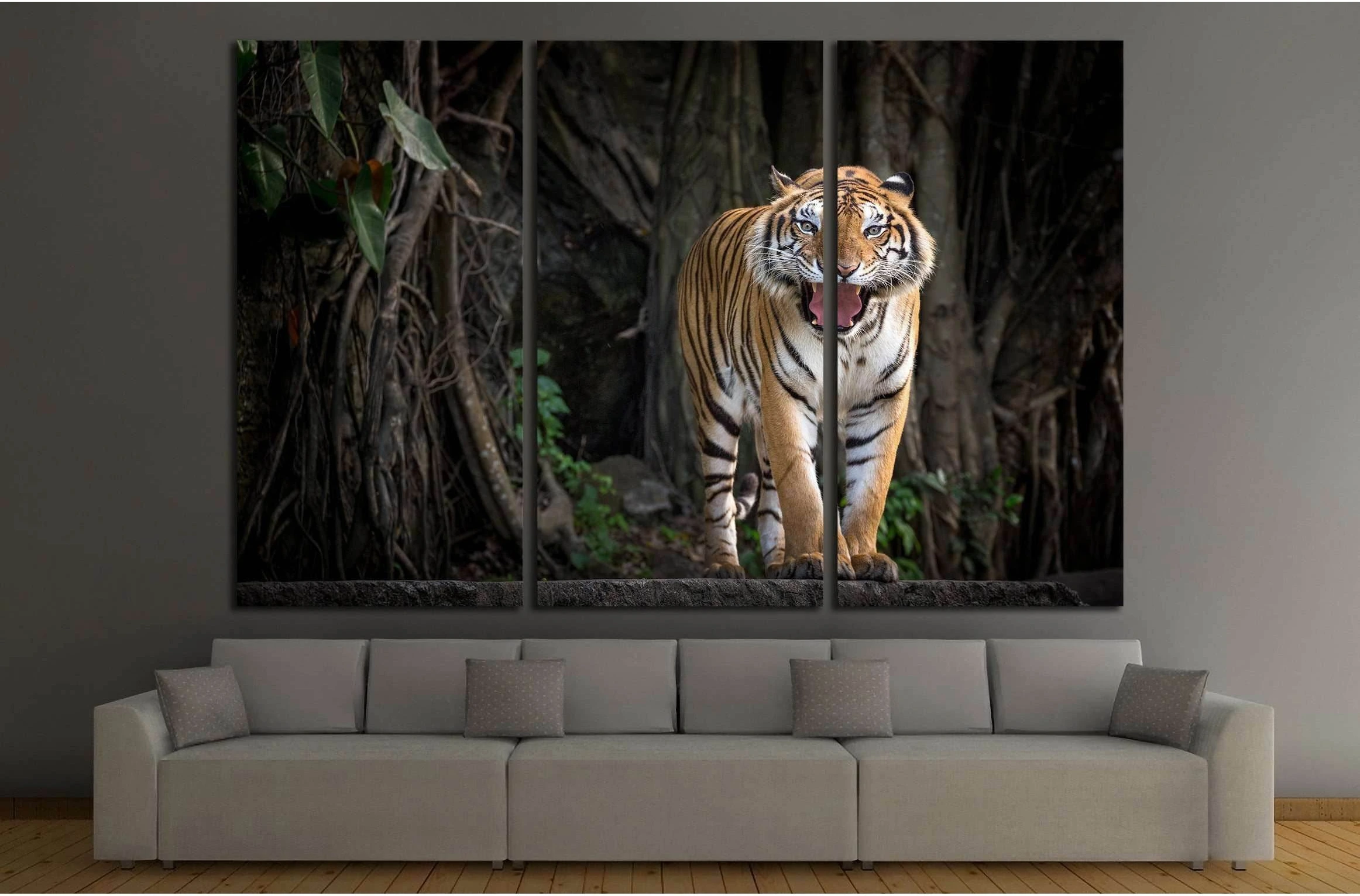 Portrait of the tiger №2360 Ready to Hang Canvas Print - Zellart Canvas Prints ALL_Products, s-2360, Tiger
