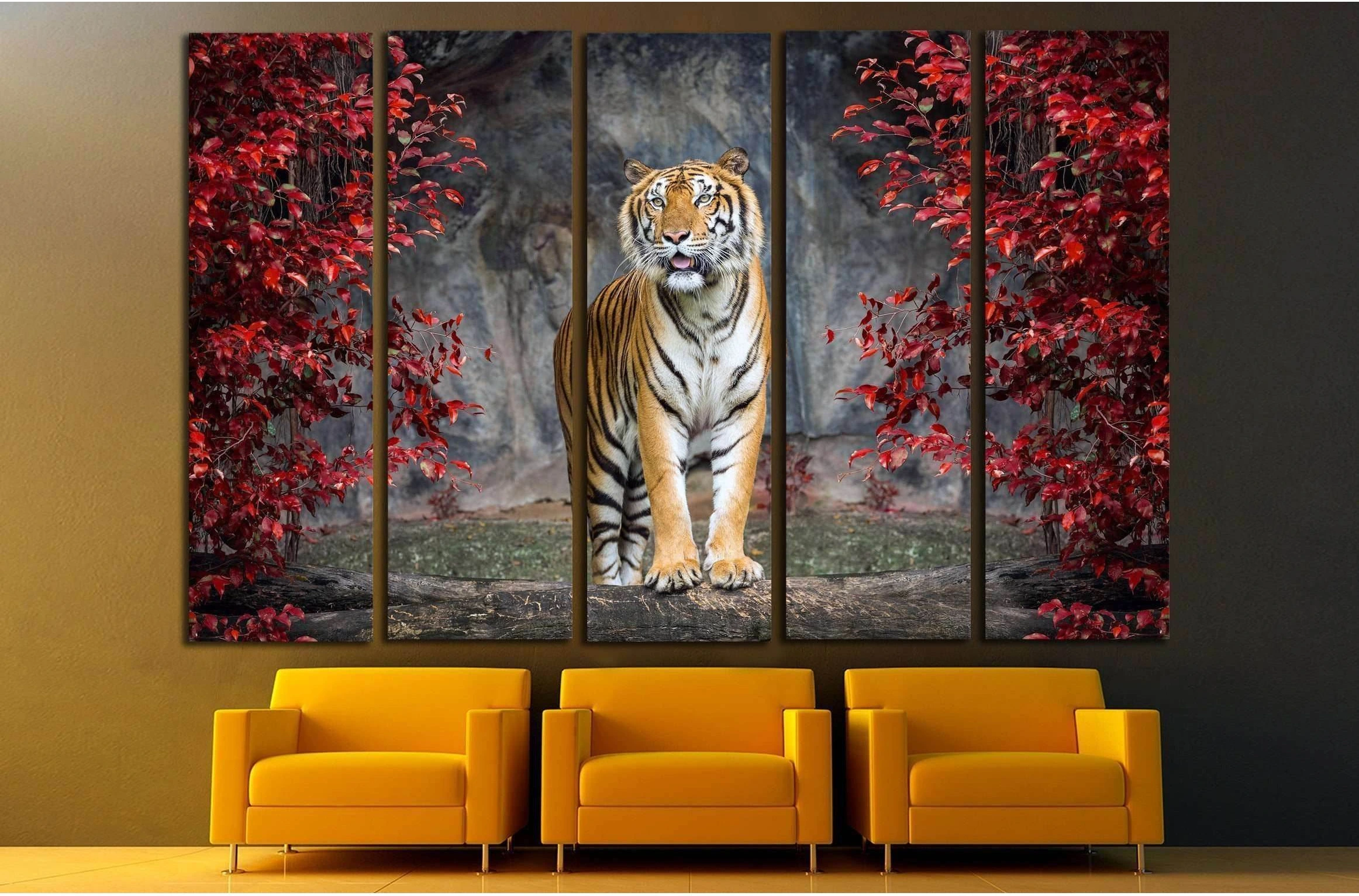 Portrait of the tiger №2368 Ready to Hang Canvas Print - Zellart Canvas Prints ALL_Products, s-2368, Tiger