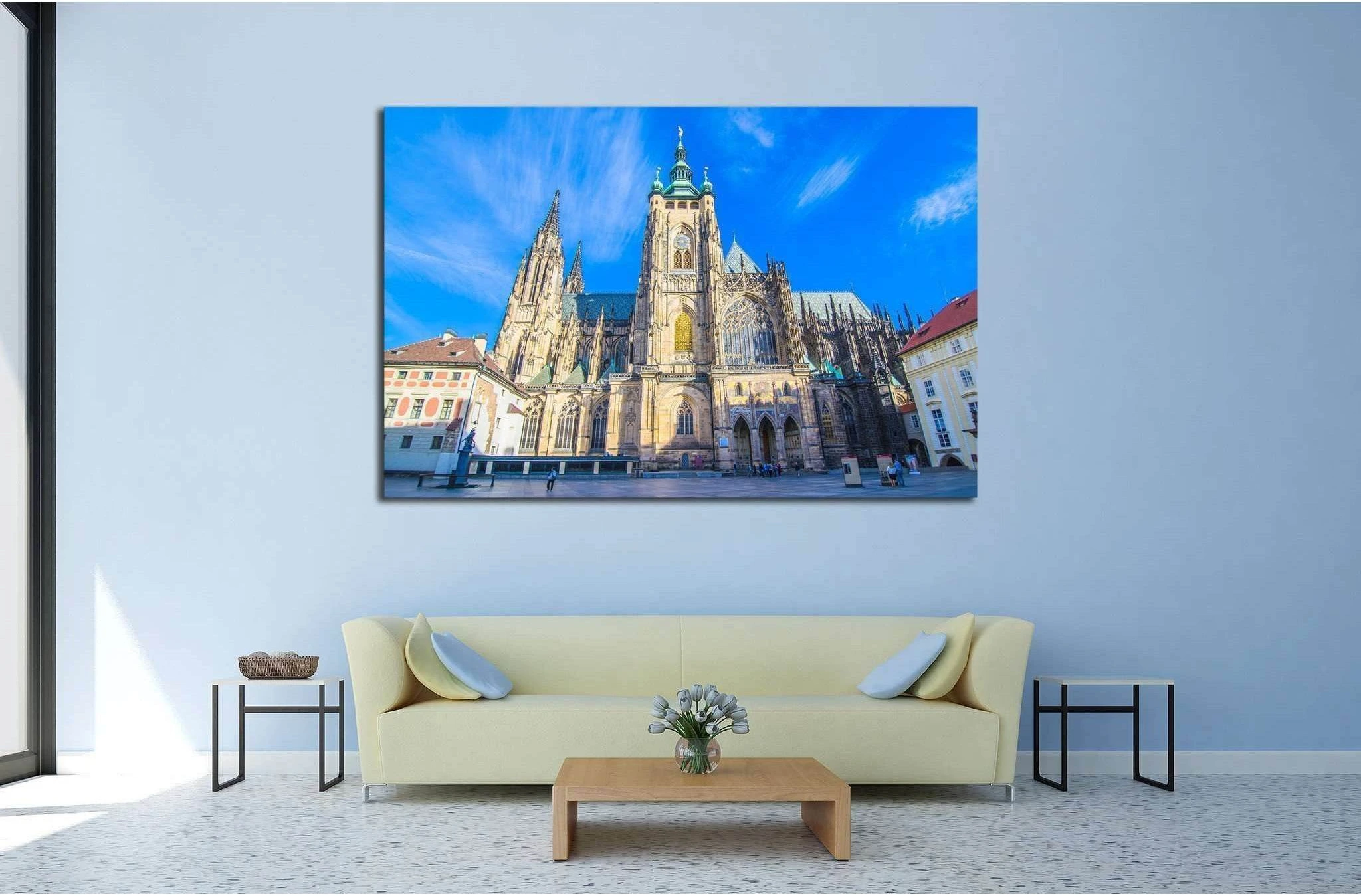 Prague, Czech Republic, Vitus cathedral, Prague Castle area №1805 Ready to Hang Canvas Print - Zellart Canvas Prints ALL_Products, s-1805
