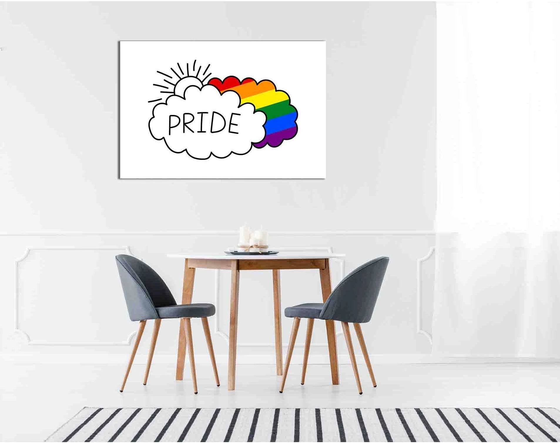 Pride clouds №2112 Ready to Hang Canvas Print - Zellart Canvas Prints 2112, ALL_Products