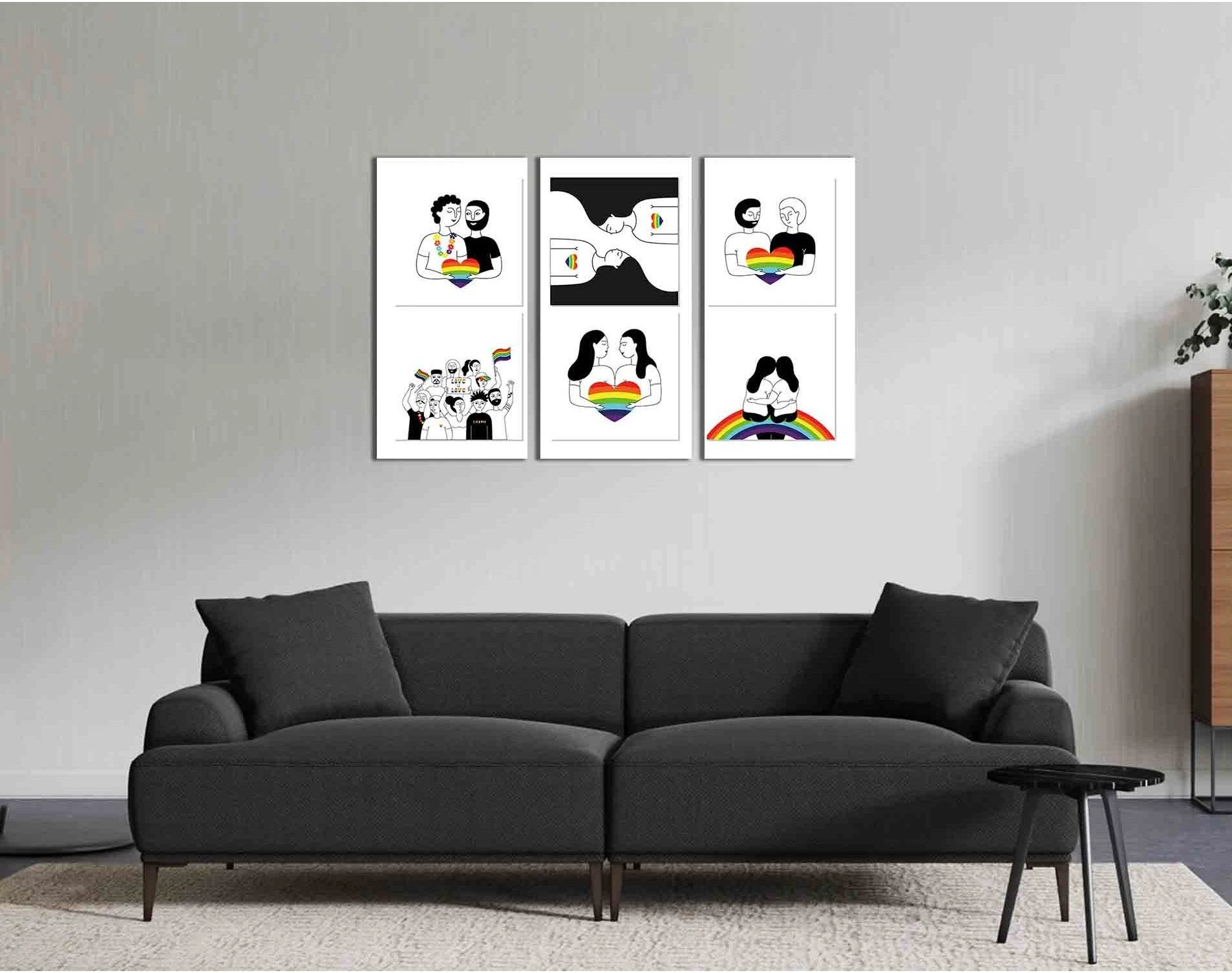 Pride parade №2110 Ready to Hang Canvas Print - Zellart Canvas Prints 2110, ALL_Products