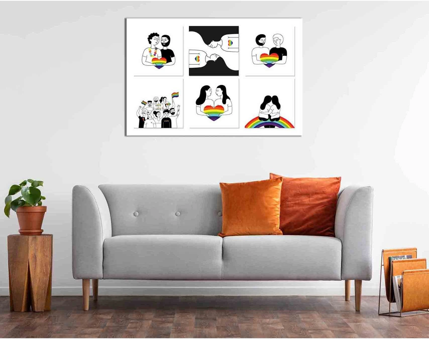 Pride parade №2110 Ready to Hang Canvas Print - Zellart Canvas Prints 2110, ALL_Products