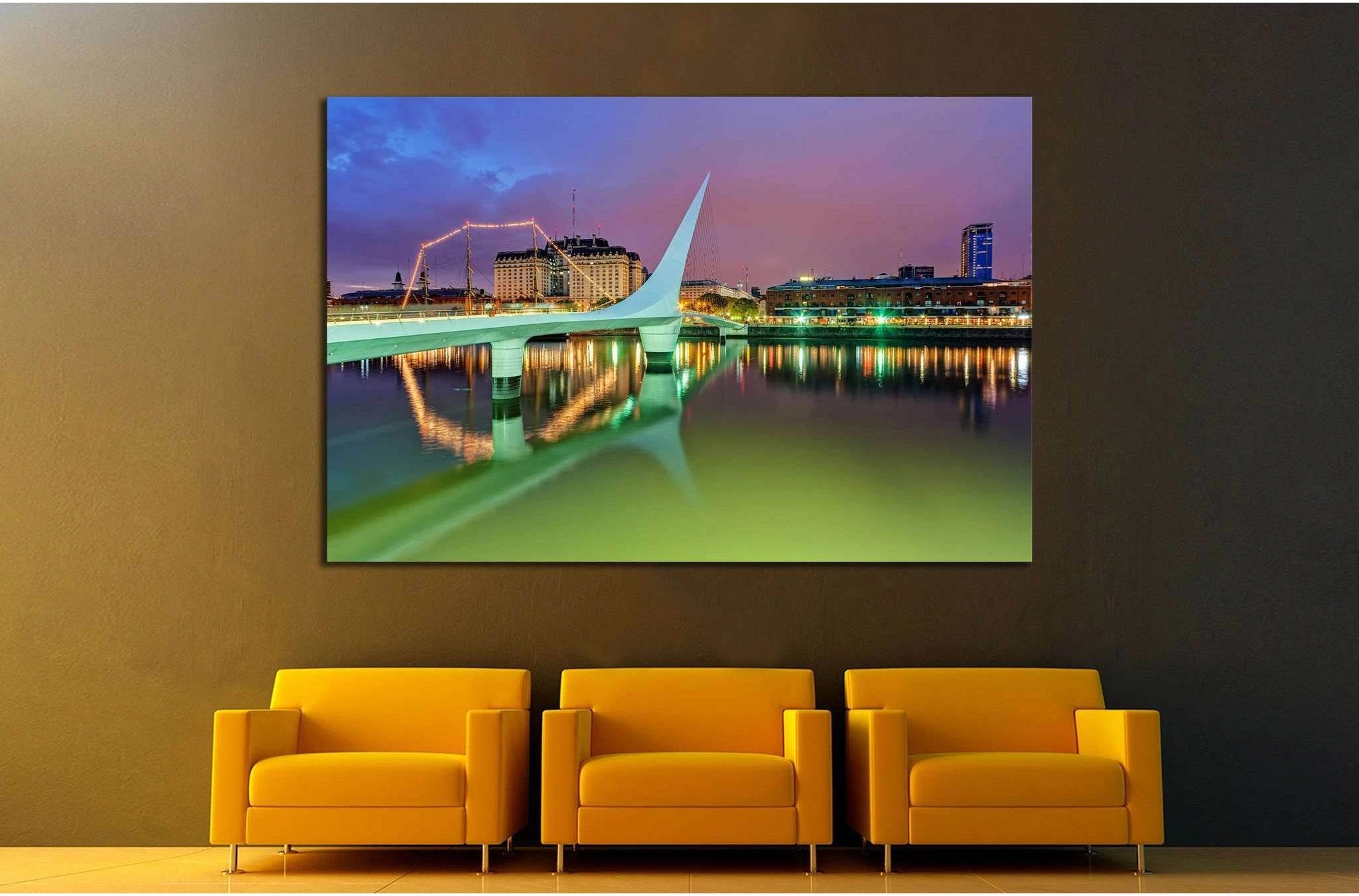 Puerto Madero, Argentina, Buenos Aires №1144 Ready to Hang Canvas Print - Zellart Canvas Prints ALL_Products, s-1144