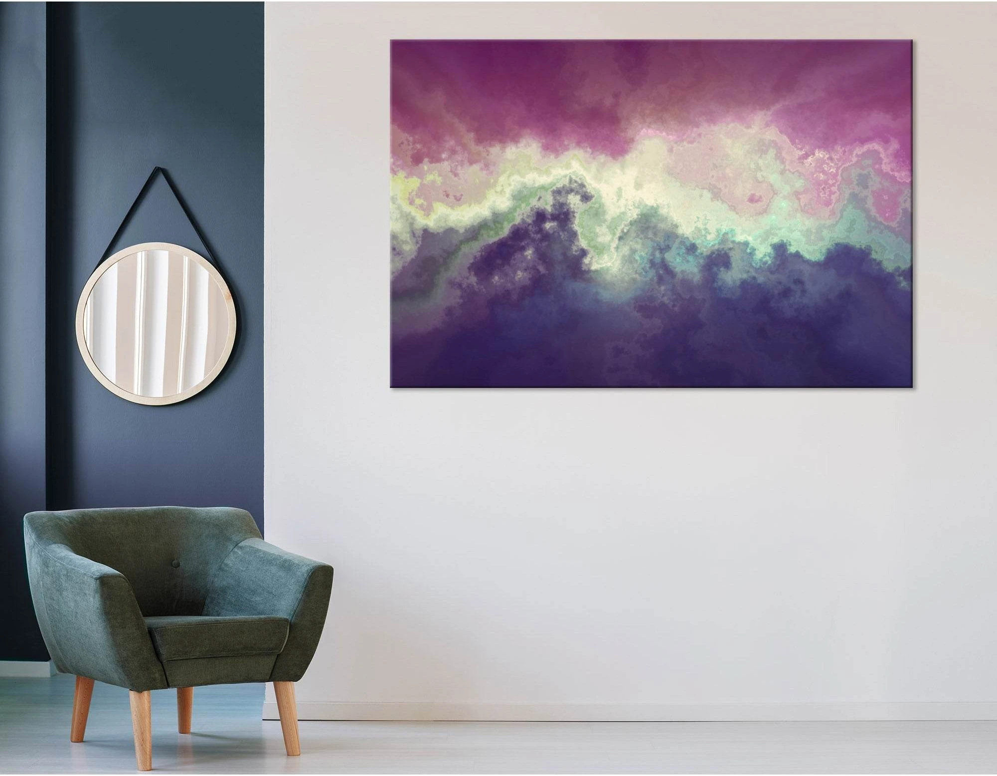 Purple And Crimson Anomaly Abstract №04310 Ready to Hang Canvas Print - Zellart Canvas Prints ALL_Products
