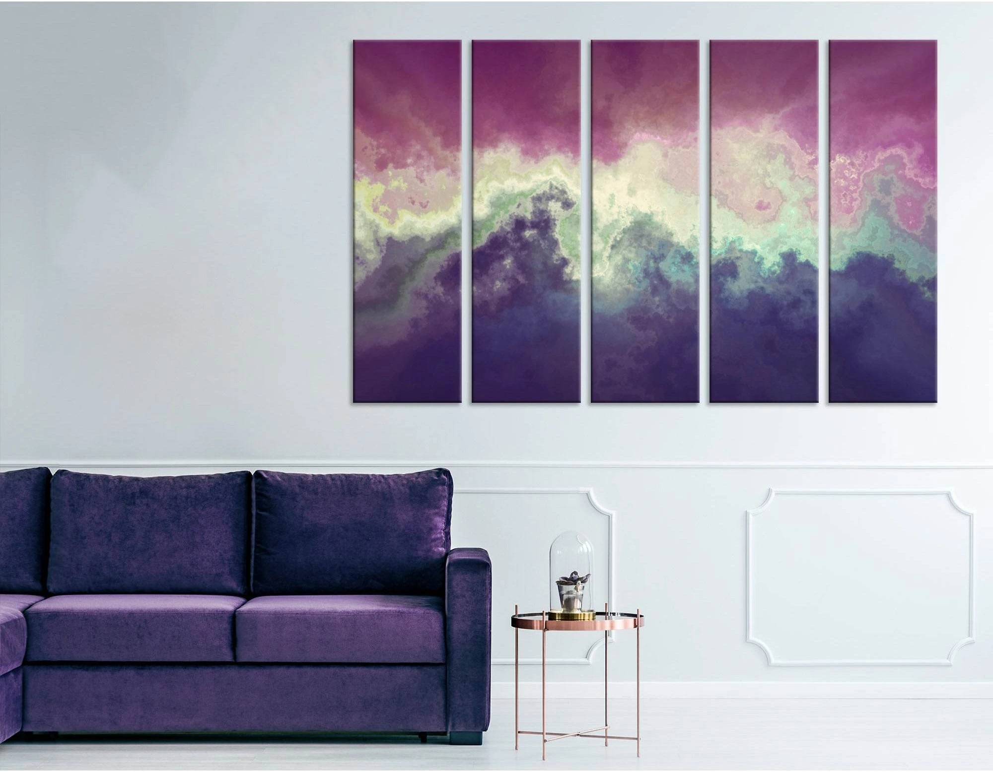 Purple And Crimson Anomaly Abstract №04310 Ready to Hang Canvas Print - Zellart Canvas Prints ALL_Products