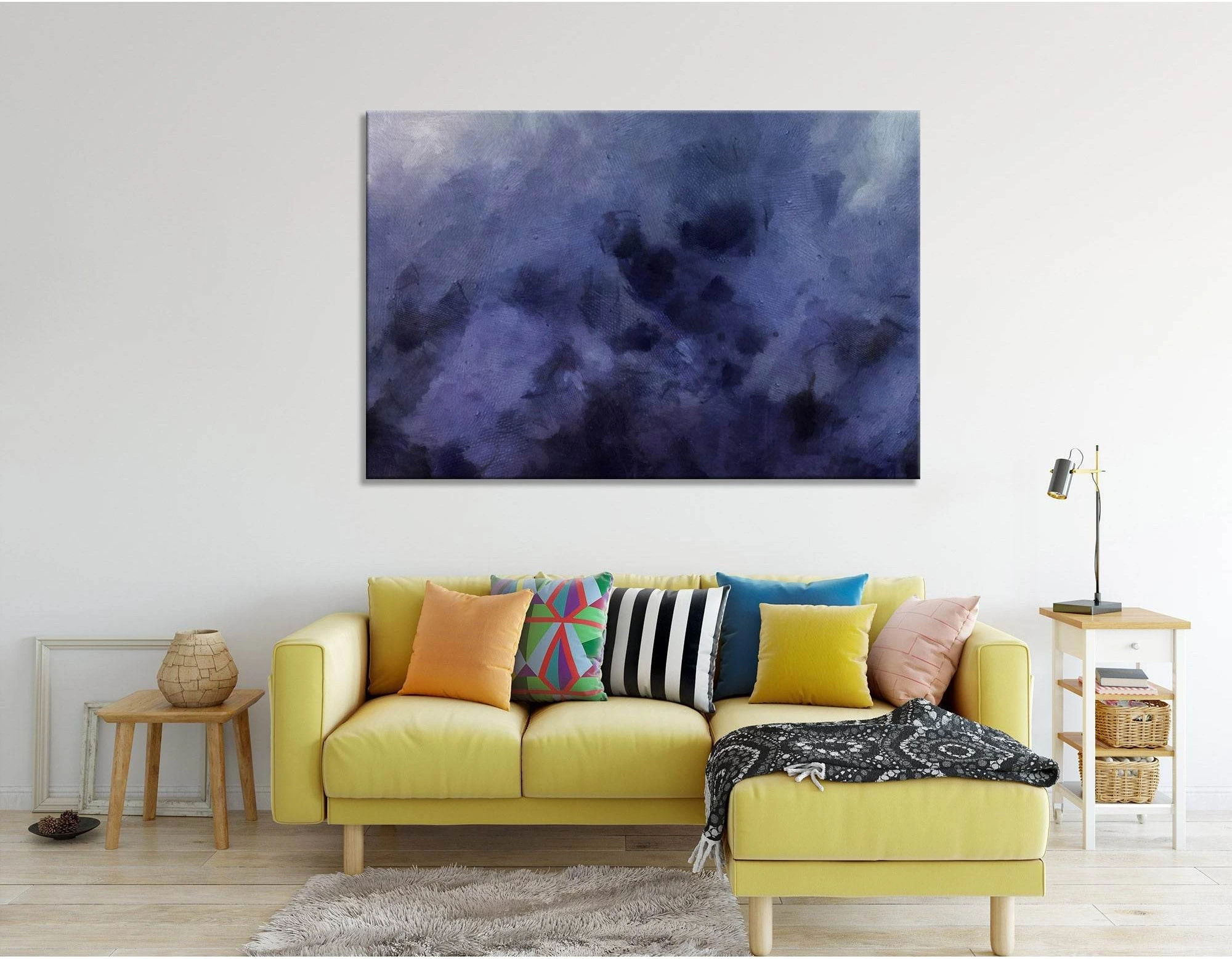 Purple Fog Abstract №04363 Ready to Hang Canvas Print - Zellart Canvas Prints ALL_Products