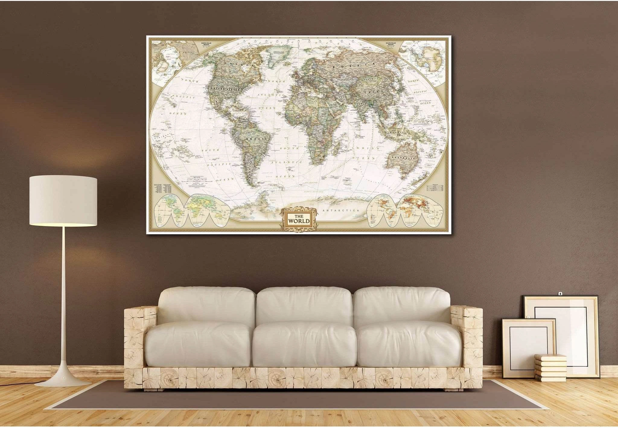 Push Pin World Map №866 Ready to Hang Canvas Print - Zellart Canvas Prints ALL_Products, autopostr_pinterest_65155, autopostr_pinterest_65157, autopostr_pinterest_65158, autopostr_pinterest_65160
