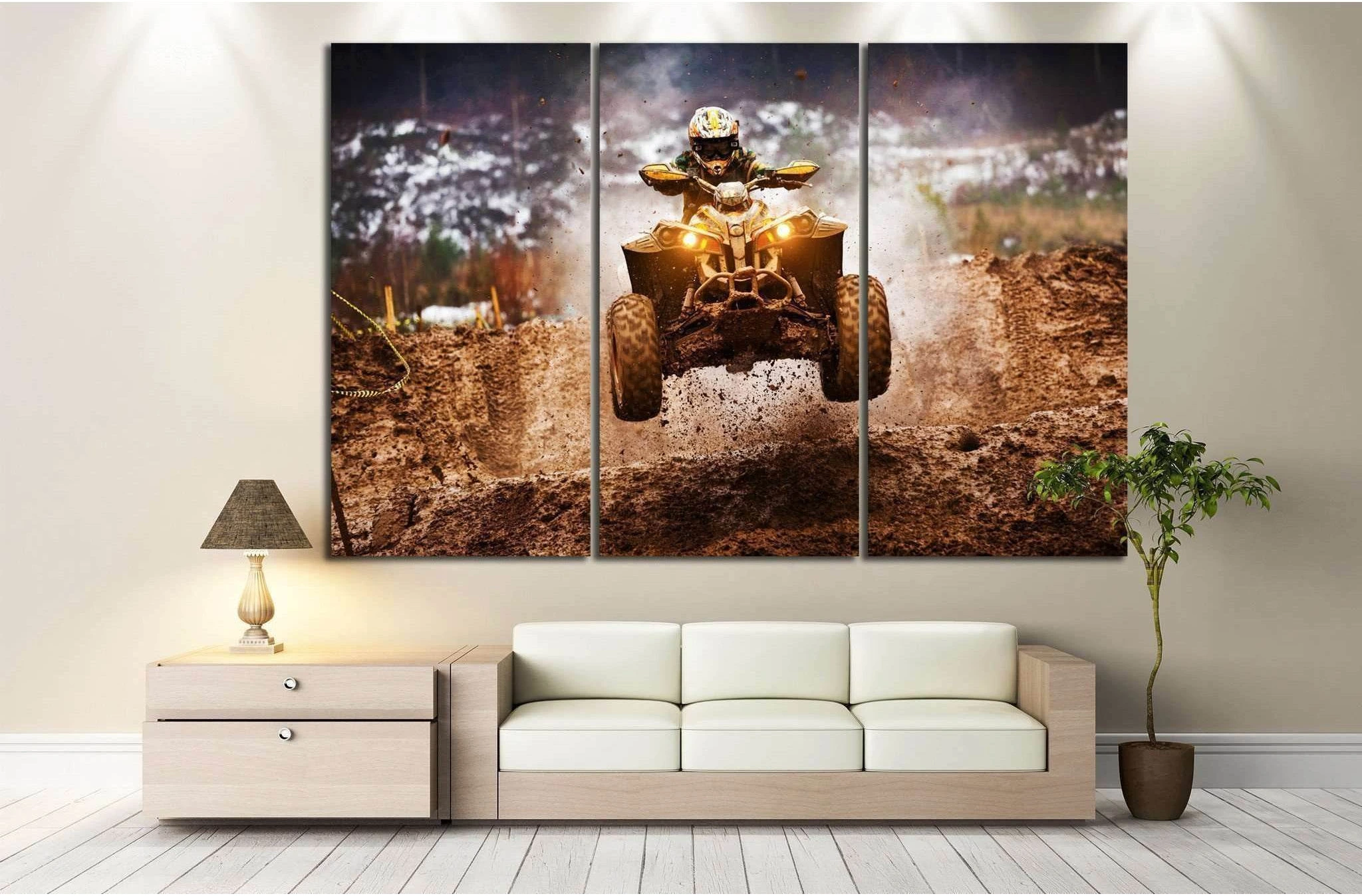Quad Biker №149 Ready to Hang Canvas Print - Zellart Canvas Prints ALL_Products, wd-149
