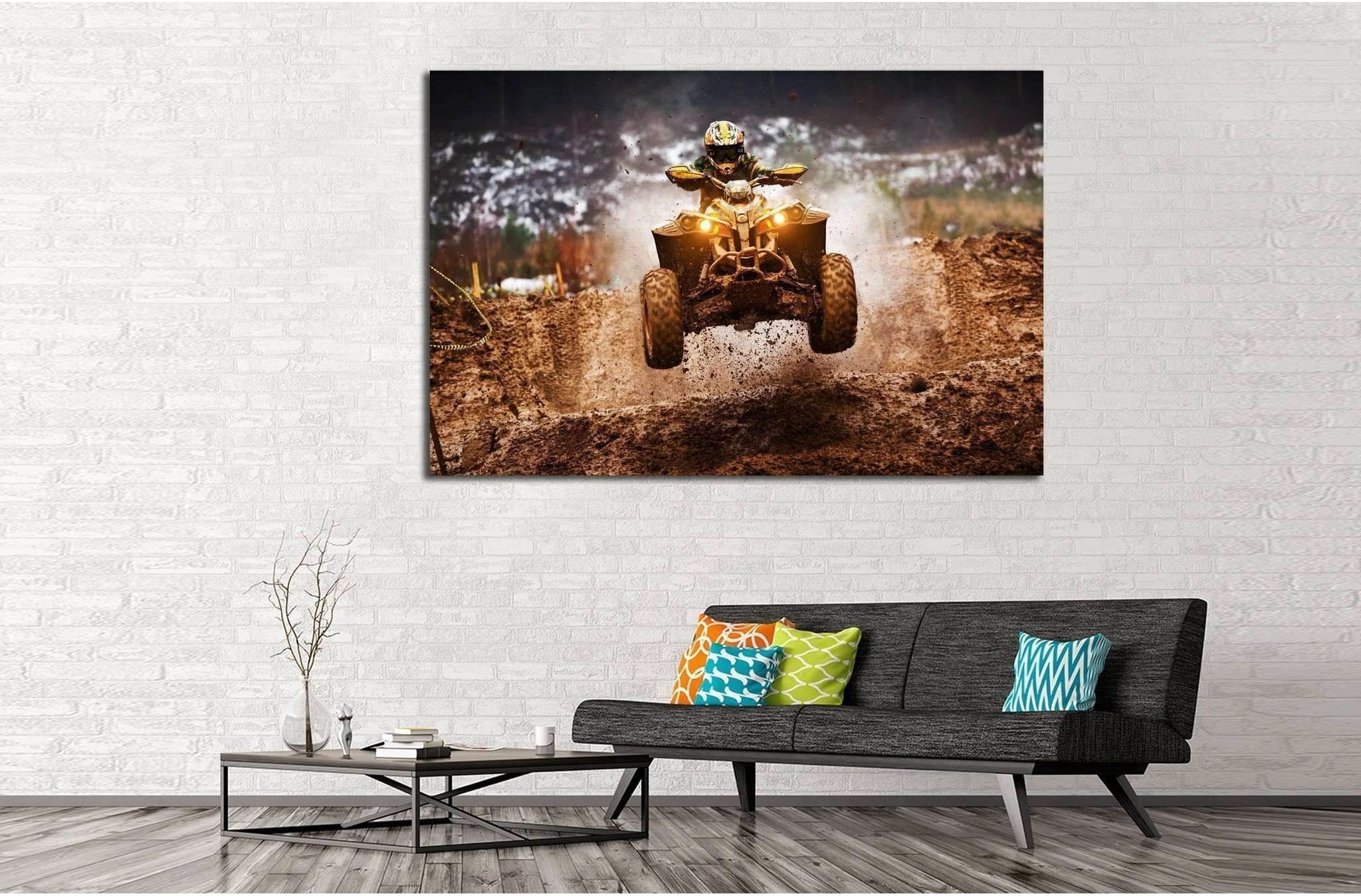 Quad Biker №149 Ready to Hang Canvas Print - Zellart Canvas Prints ALL_Products, wd-149