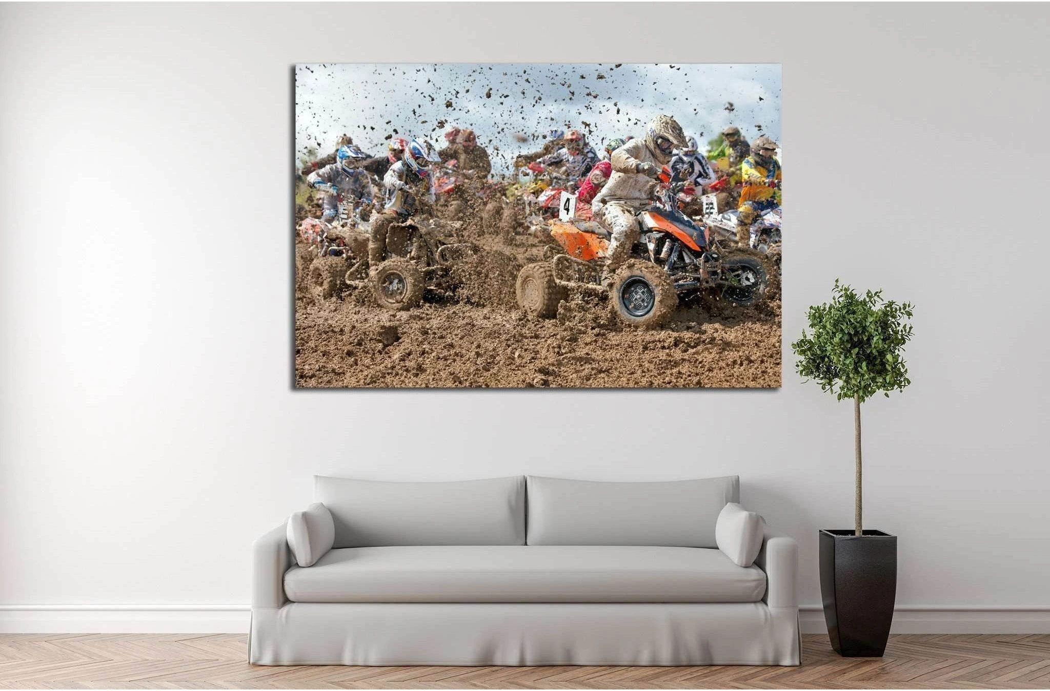 Quad Biker №150 Ready to Hang Canvas Print - Zellart Canvas Prints ALL_Products, wd-150