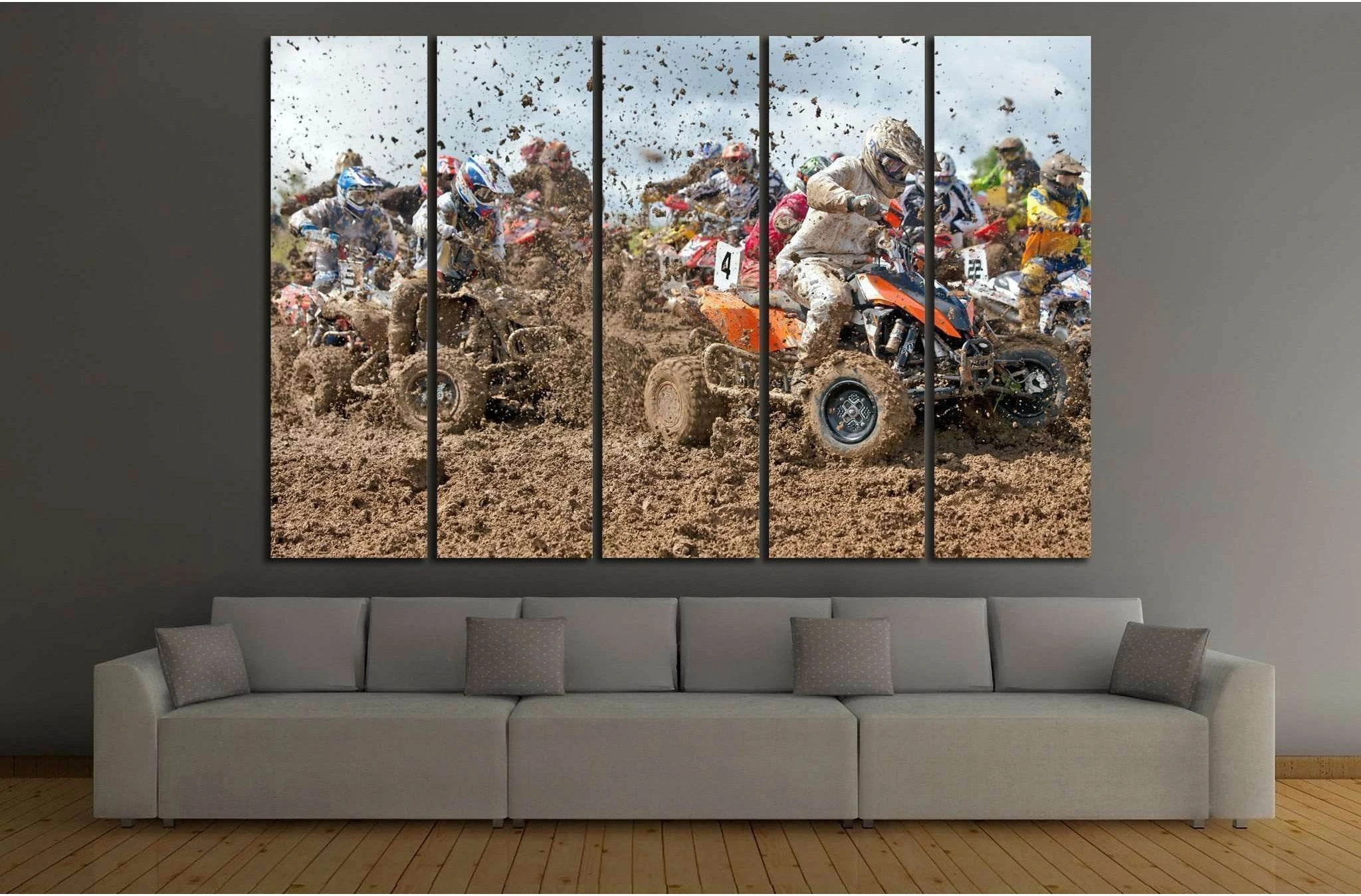Quad Biker №150 Ready to Hang Canvas Print - Zellart Canvas Prints ALL_Products, wd-150