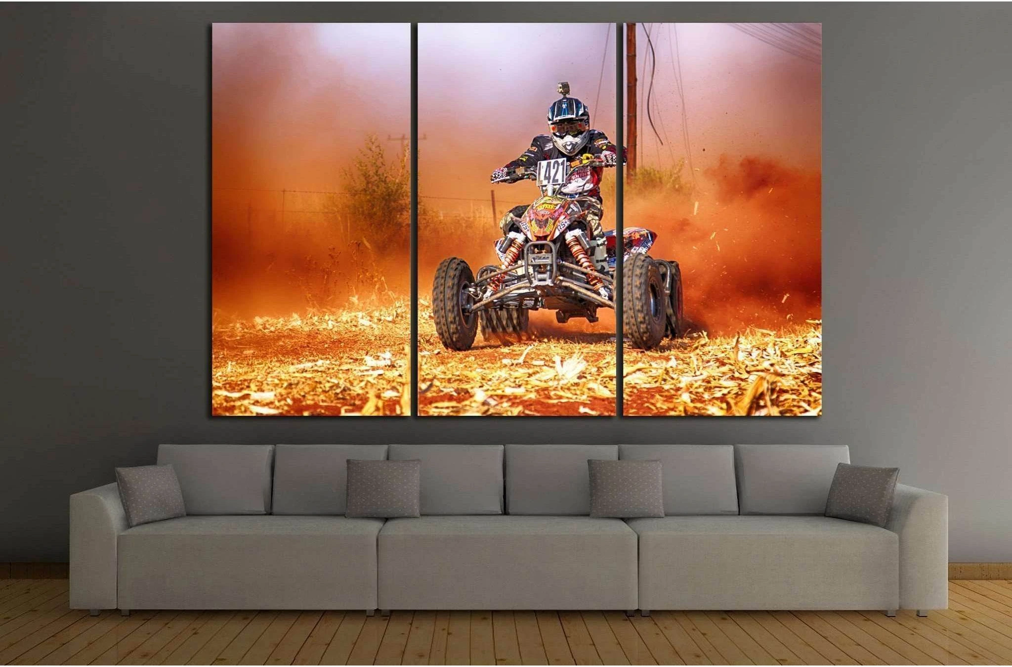 Quad Biker №151 Ready to Hang Canvas Print - Zellart Canvas Prints ALL_Products, wd-151