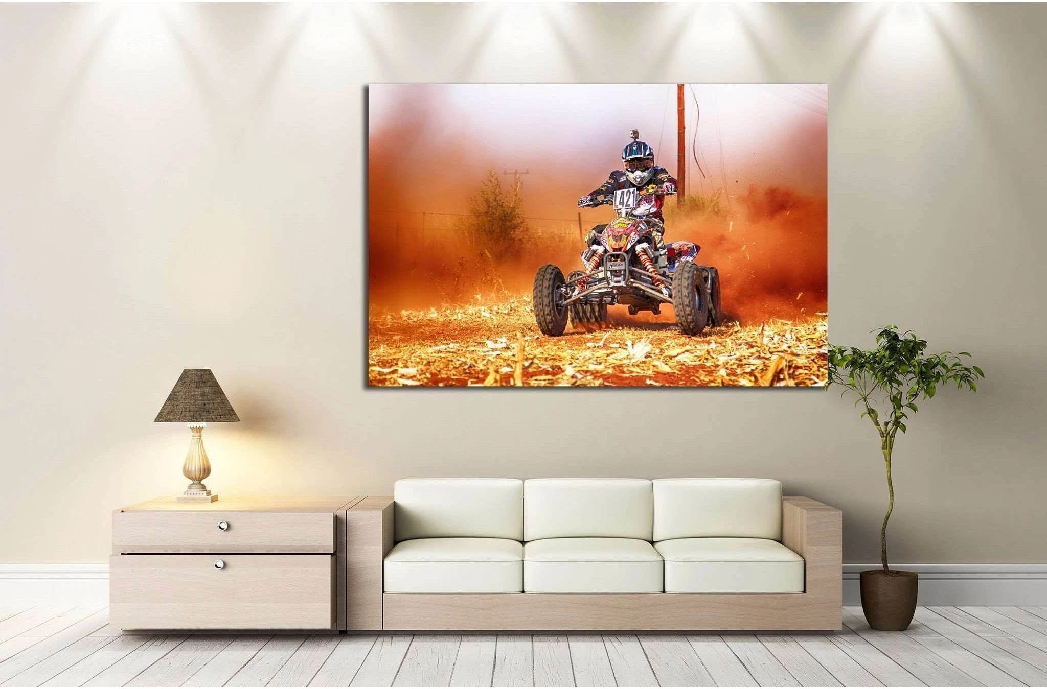 Quad Biker №151 Ready to Hang Canvas Print - Zellart Canvas Prints ALL_Products, wd-151