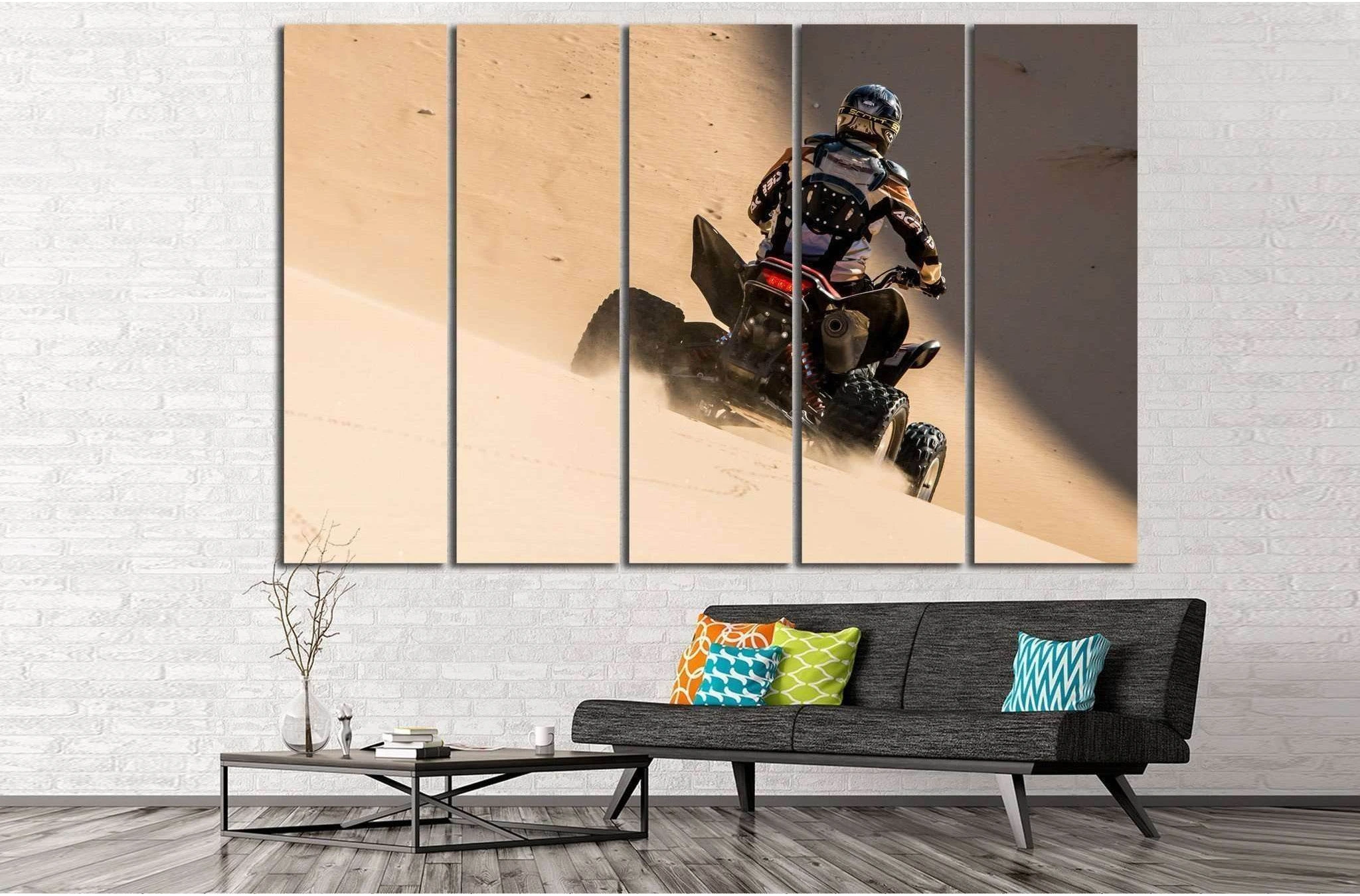 Quad Biker №152 Ready to Hang Canvas Print - Zellart Canvas Prints ALL_Products, wd-152