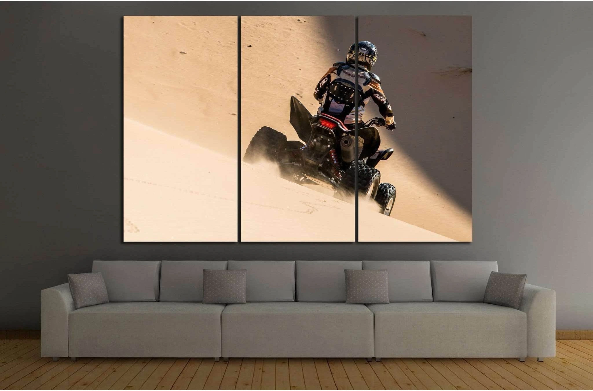Quad Biker №152 Ready to Hang Canvas Print - Zellart Canvas Prints ALL_Products, wd-152