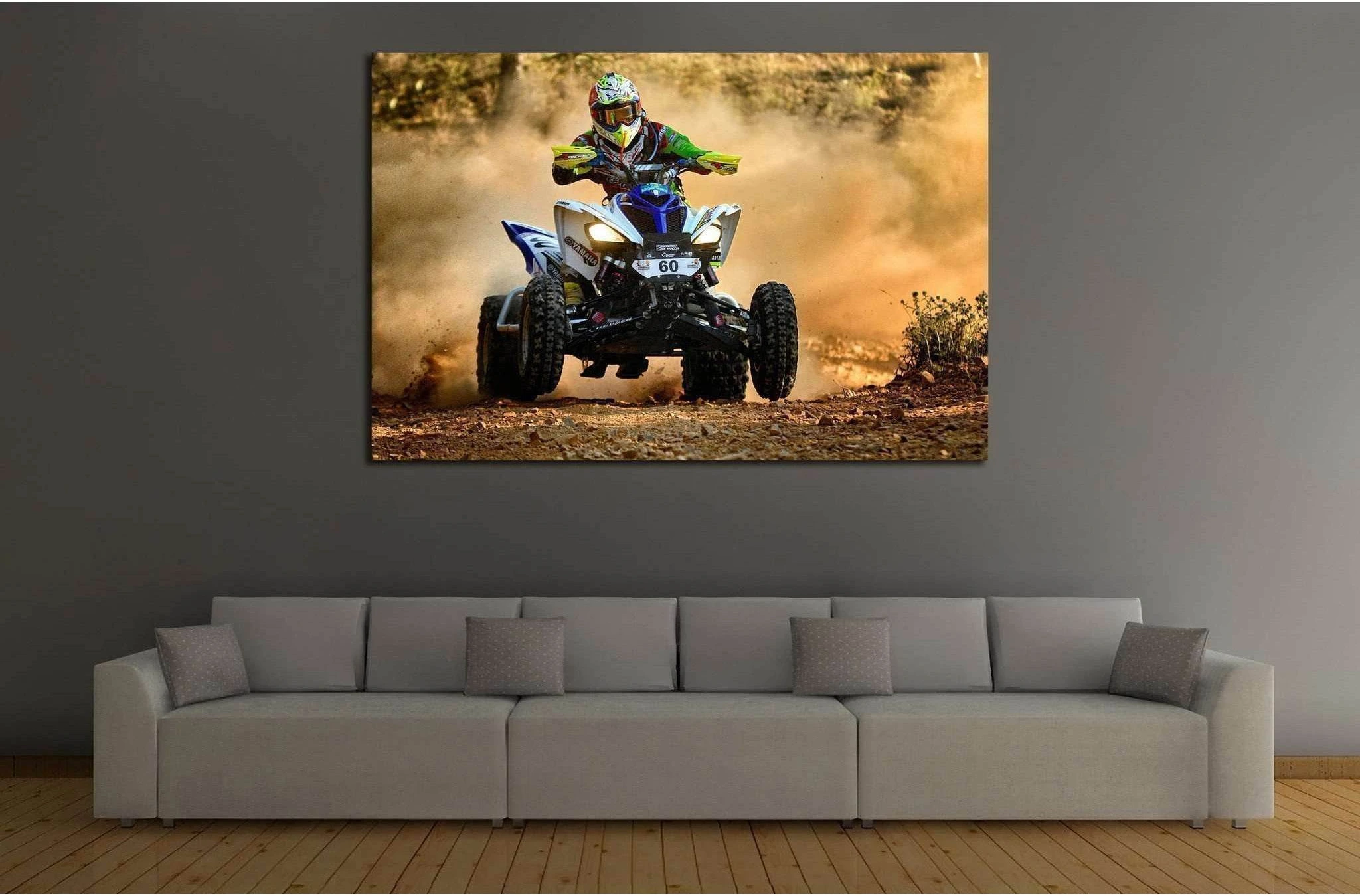 Quad Biker №153 Ready to Hang Canvas Print - Zellart Canvas Prints ALL_Products, wd-153
