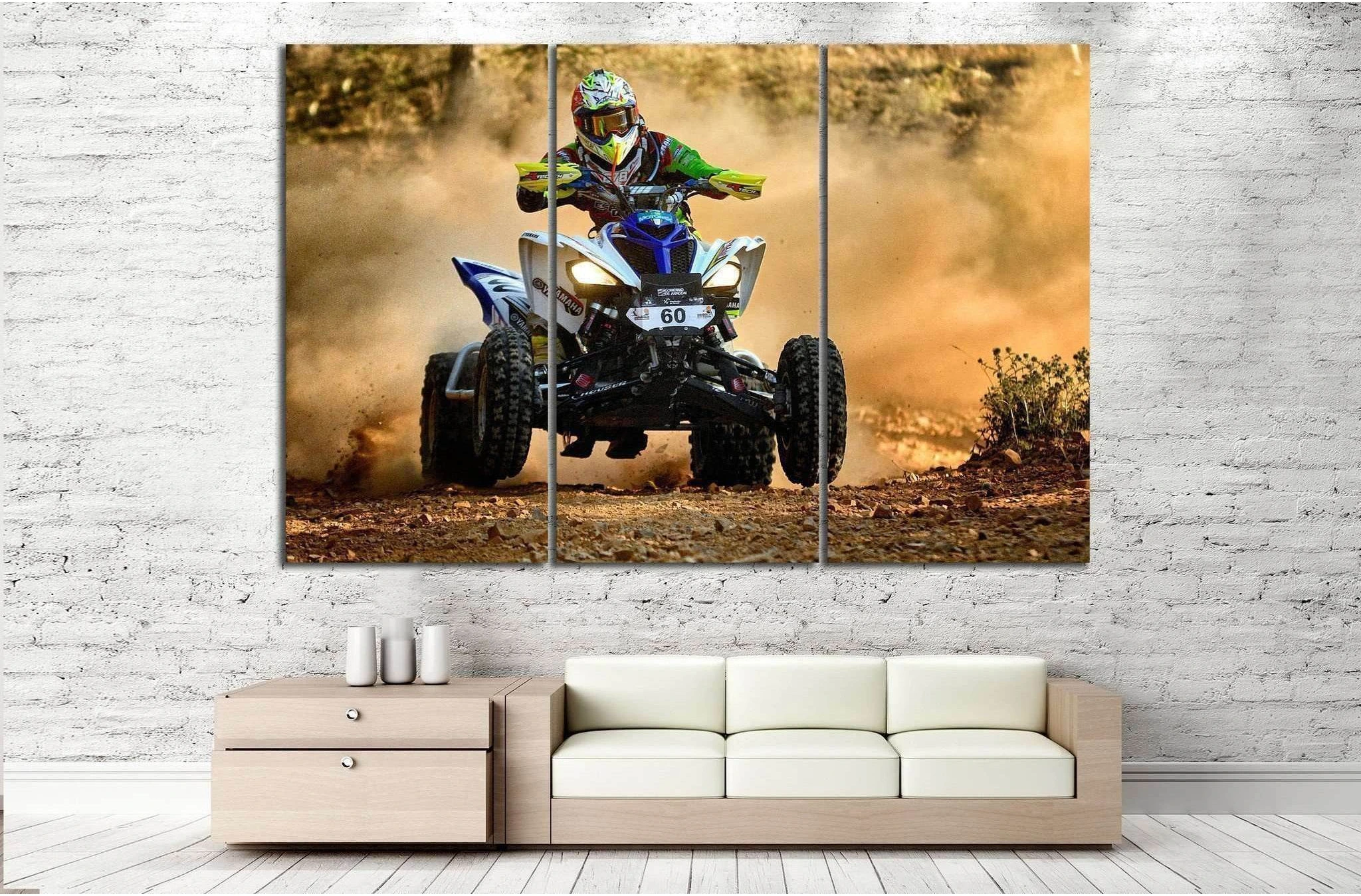 Quad Biker №153 Ready to Hang Canvas Print - Zellart Canvas Prints ALL_Products, wd-153