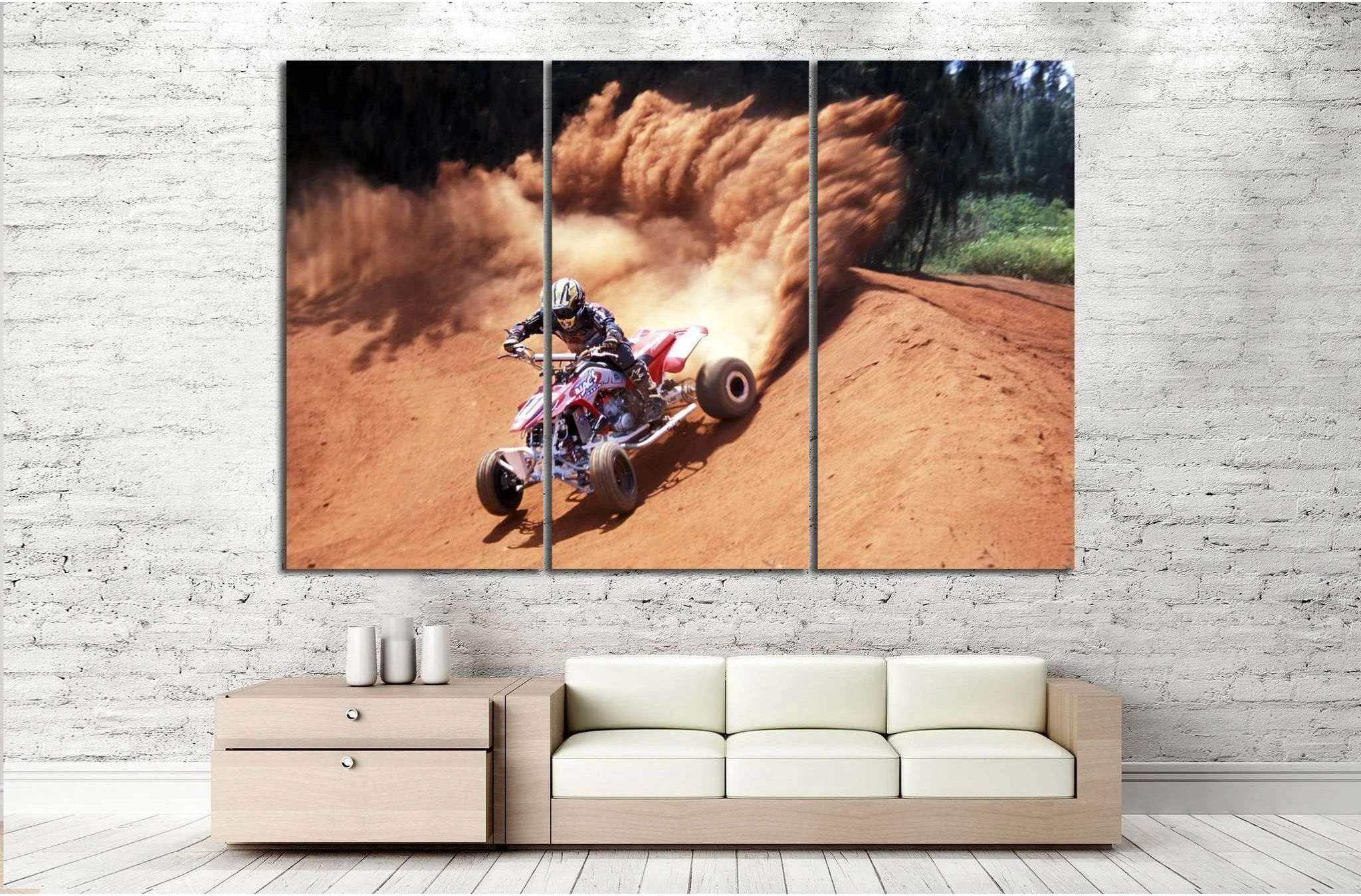 Quad Biker №154 Ready to Hang Canvas Print - Zellart Canvas Prints ALL_Products, wd-154