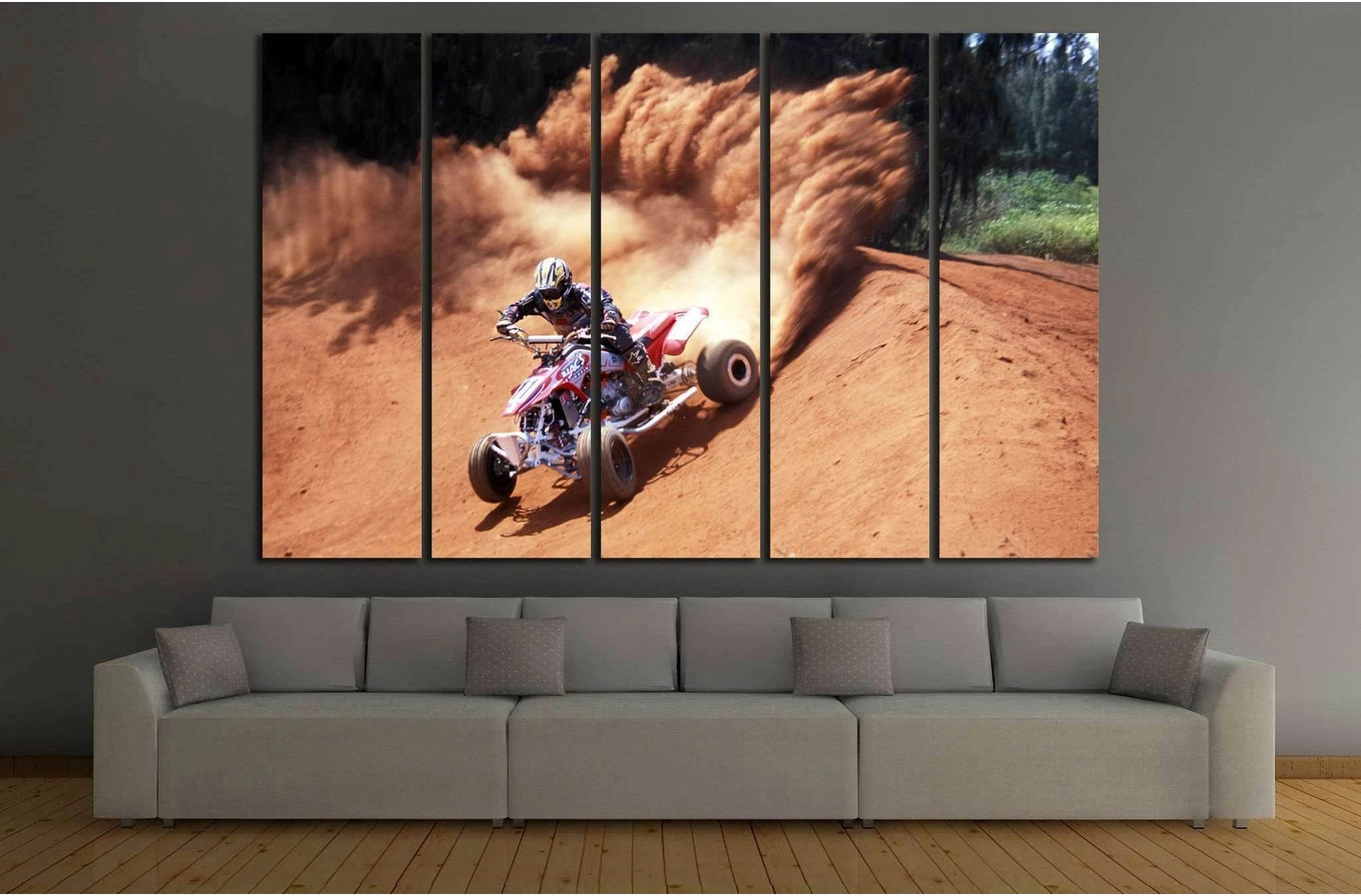 Quad Biker №154 Ready to Hang Canvas Print - Zellart Canvas Prints ALL_Products, wd-154