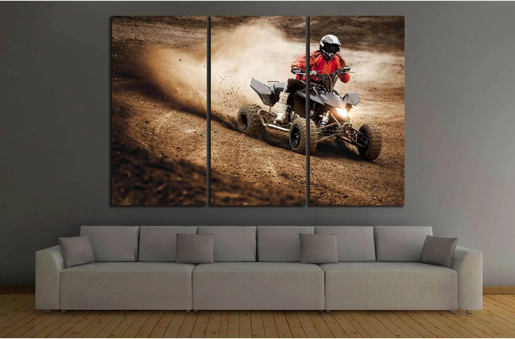 Quad Biker №155 Ready to Hang Canvas Print - Zellart Canvas Prints ALL_Products, wd-155