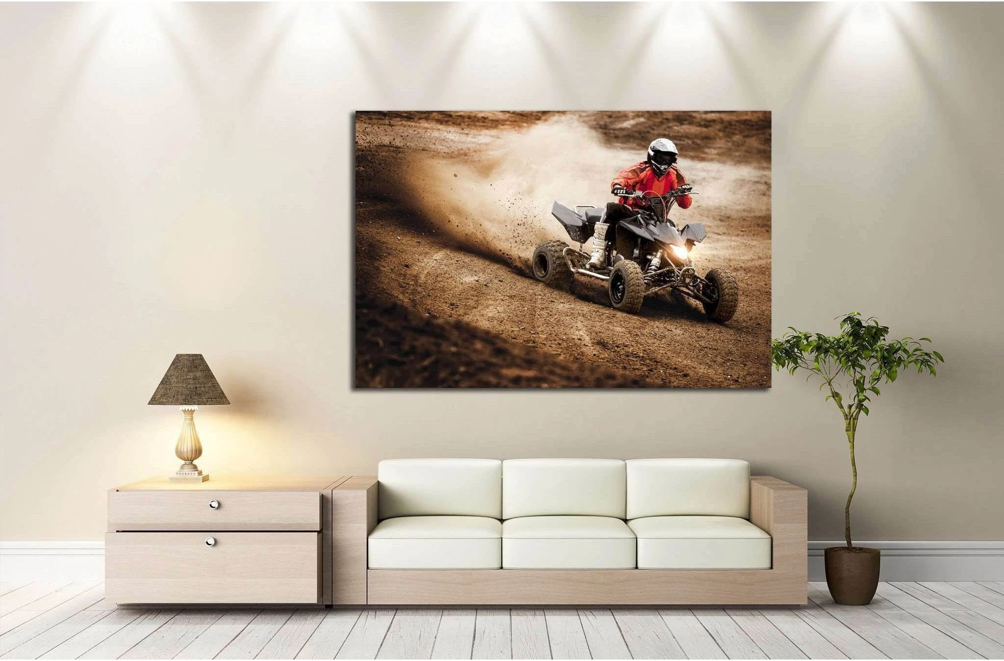 Quad Biker №155 Ready to Hang Canvas Print - Zellart Canvas Prints ALL_Products, wd-155