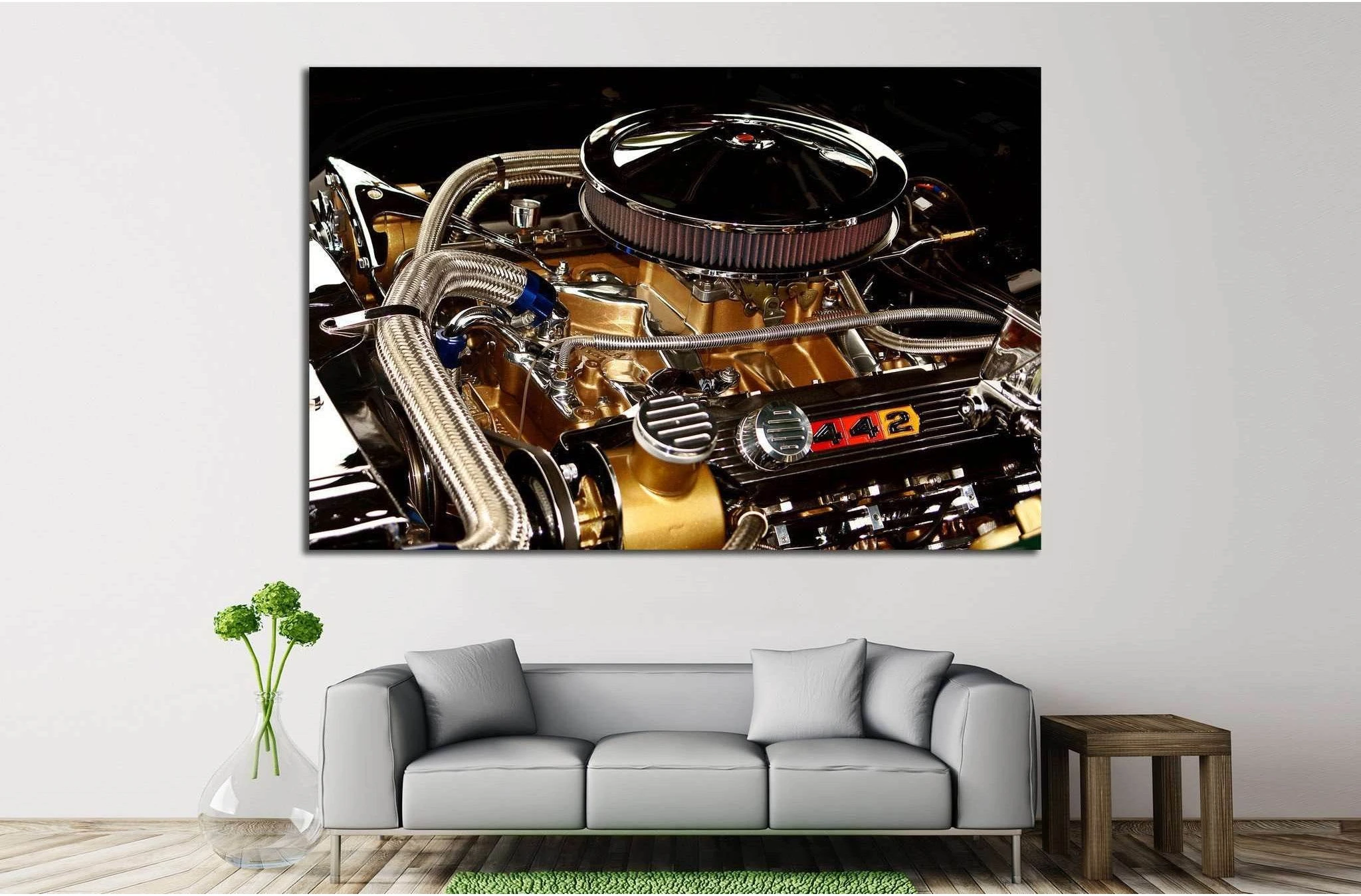 Race Car Engine №517 Ready to Hang Canvas Print - Zellart Canvas Prints ALL_Products, s-517