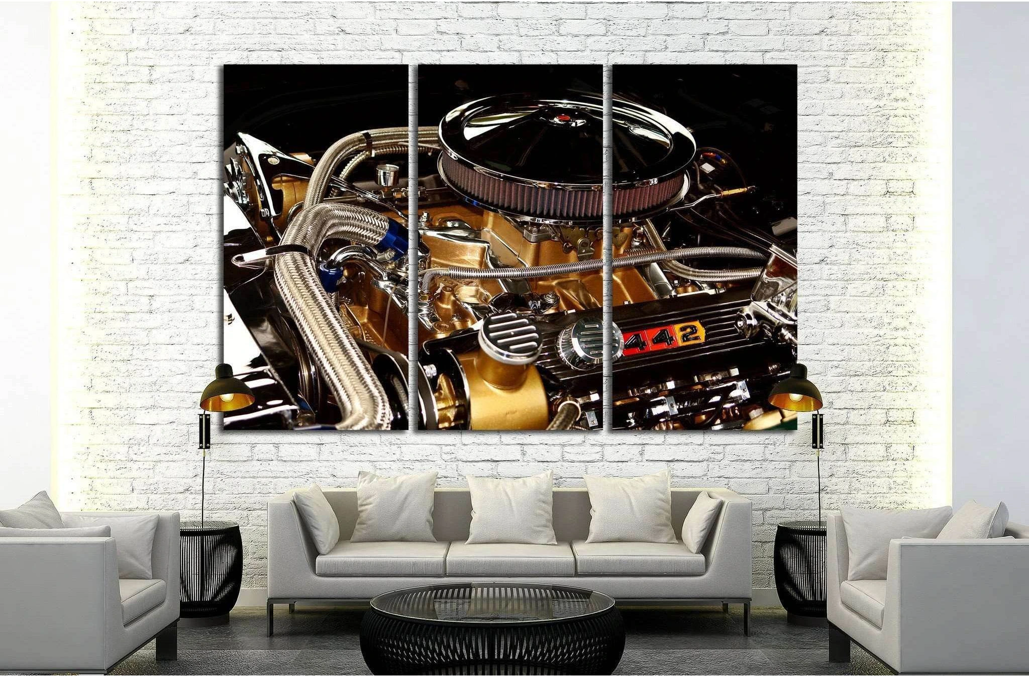 Race Car Engine №517 Ready to Hang Canvas Print - Zellart Canvas Prints ALL_Products, s-517