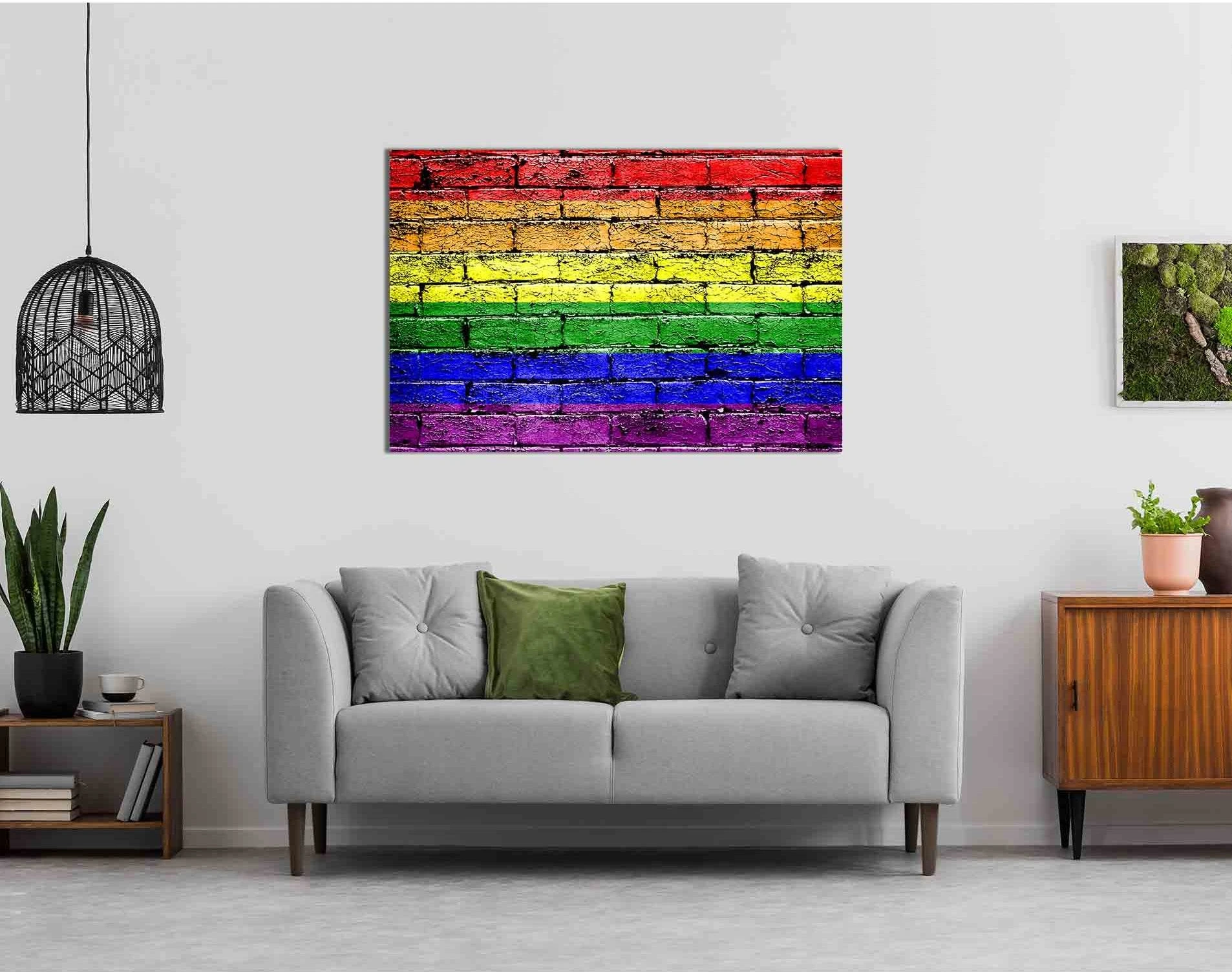 Rainbow flag №2118 Ready to Hang Canvas Print - Zellart Canvas Prints 2118, ALL_Products