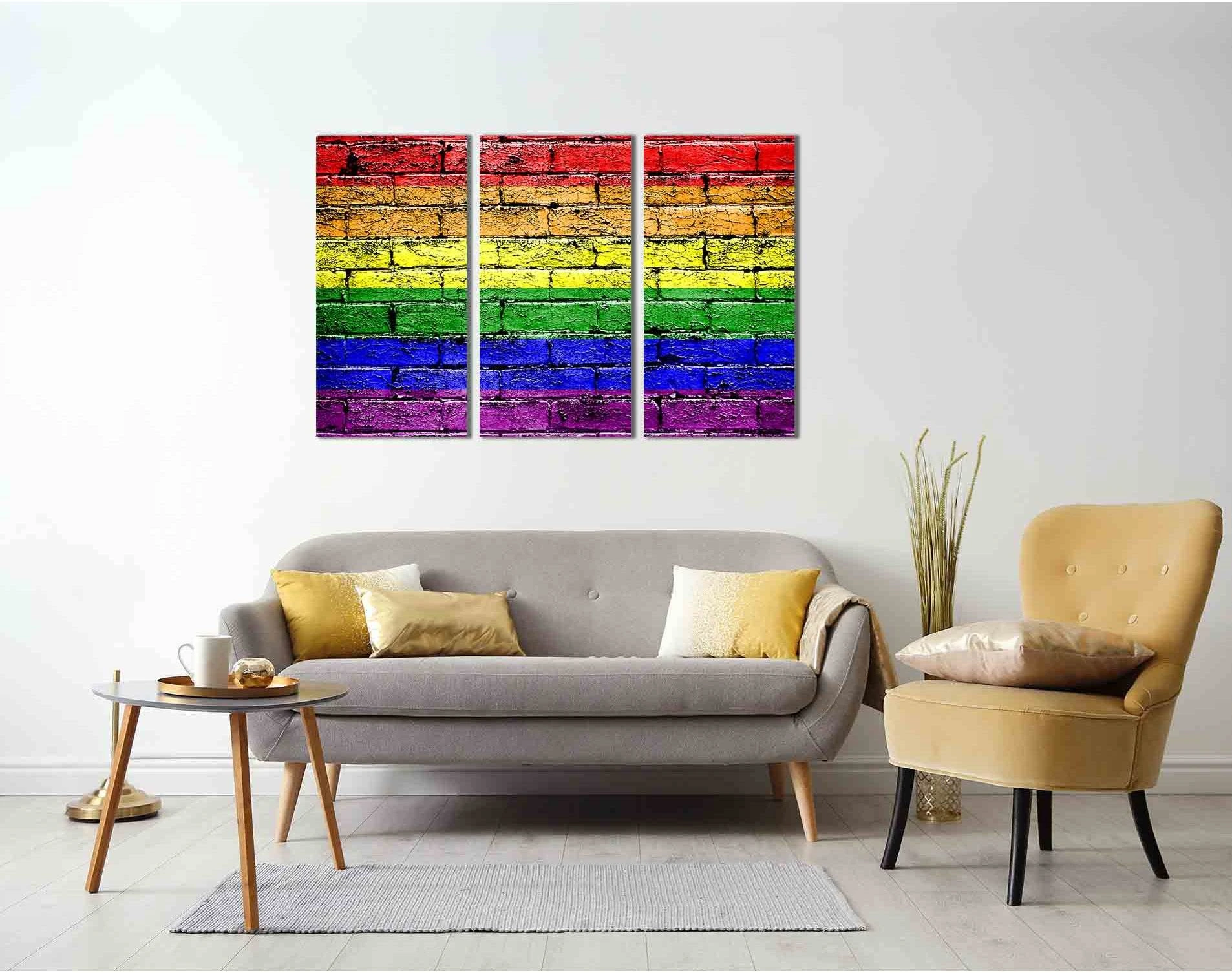 Rainbow flag №2118 Ready to Hang Canvas Print - Zellart Canvas Prints 2118, ALL_Products