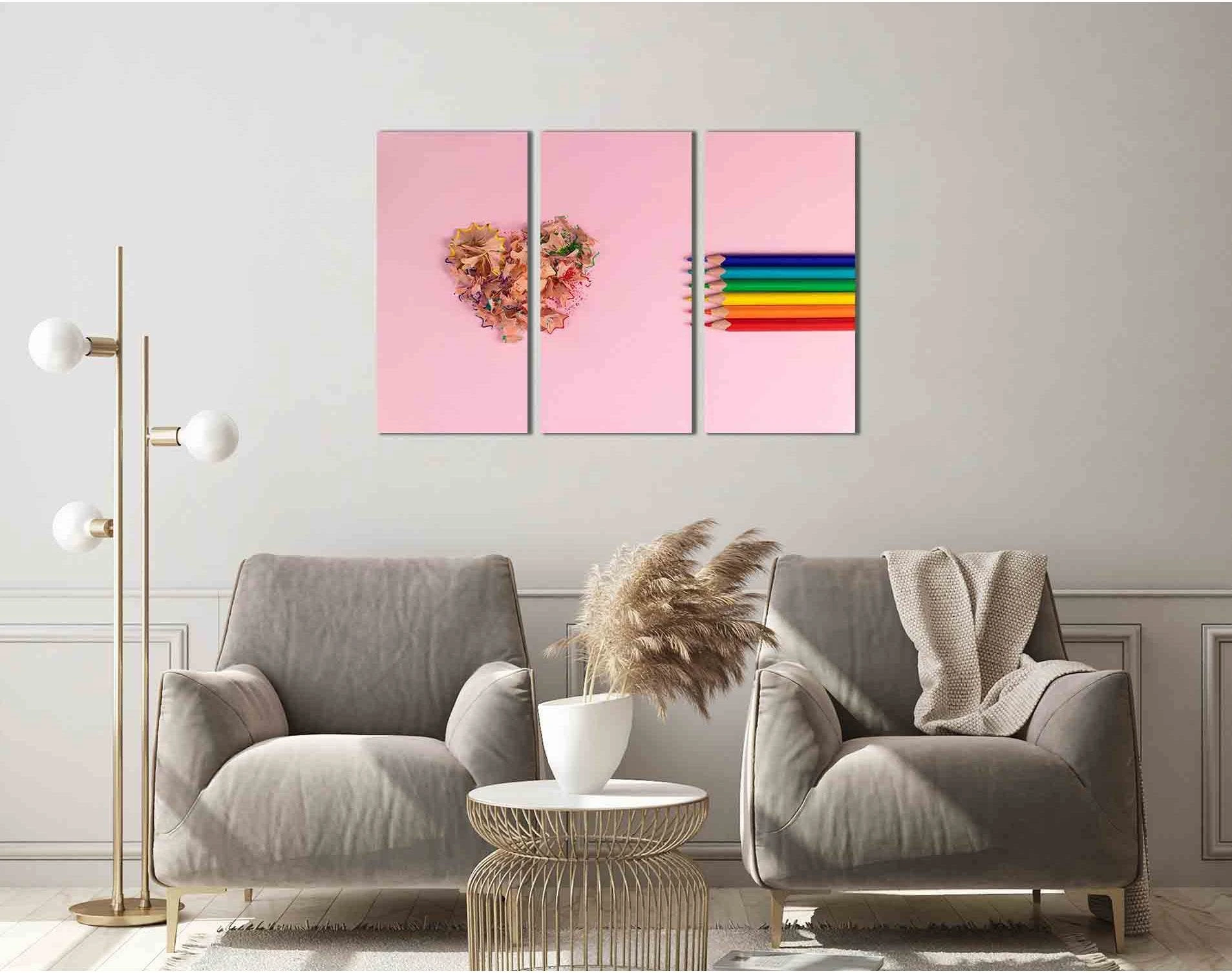 Rainbow LGBT pencils №2145 Ready to Hang Canvas Print - Zellart Canvas Prints 2145, ALL_Products