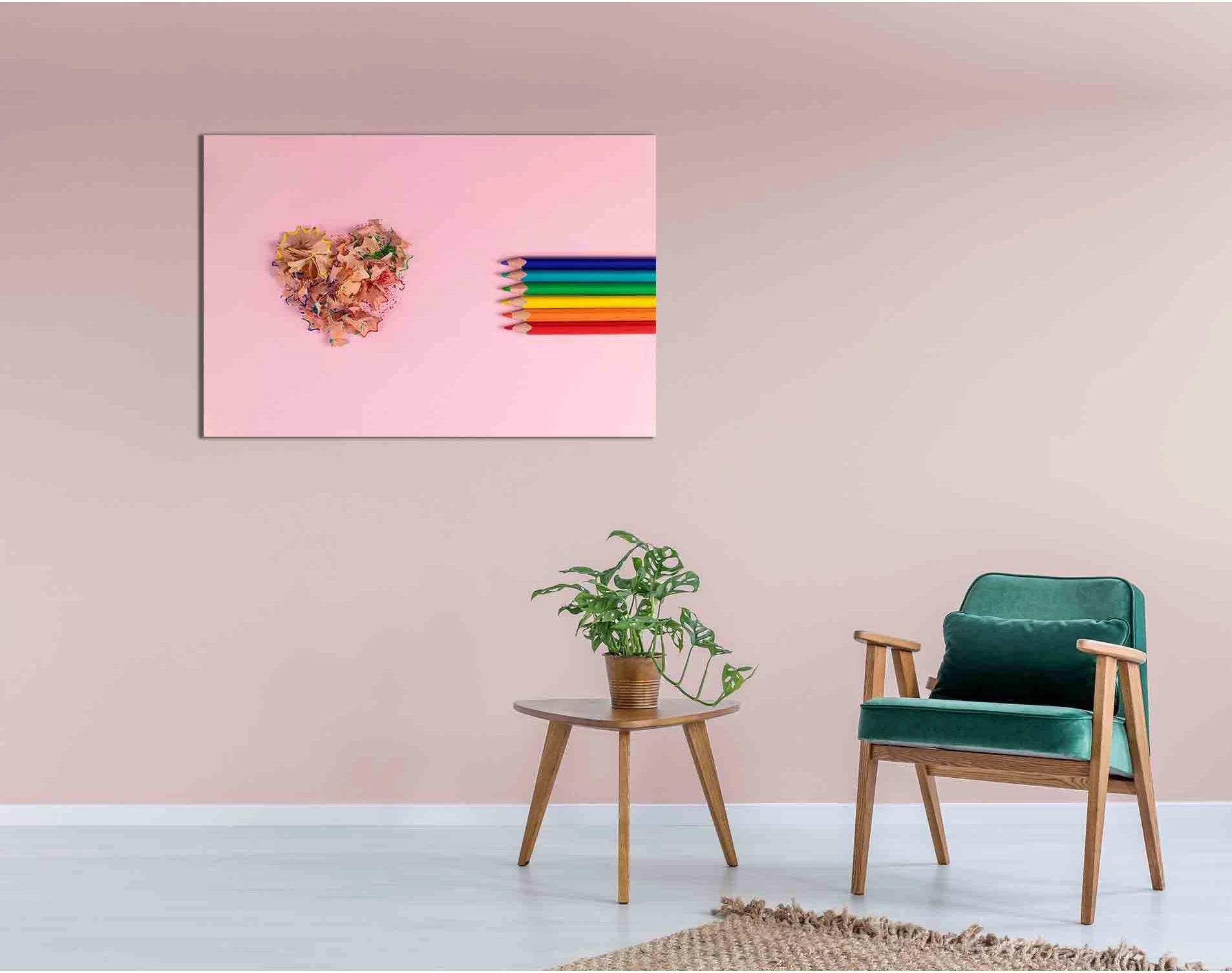 Rainbow LGBT pencils №2145 Ready to Hang Canvas Print - Zellart Canvas Prints 2145, ALL_Products