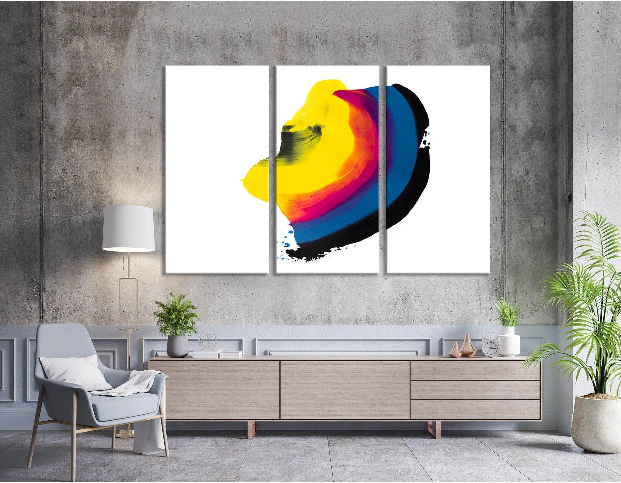 Rainbow Speck Abstract №04411 Ready to Hang Canvas Print - Zellart Canvas Prints ALL_Products