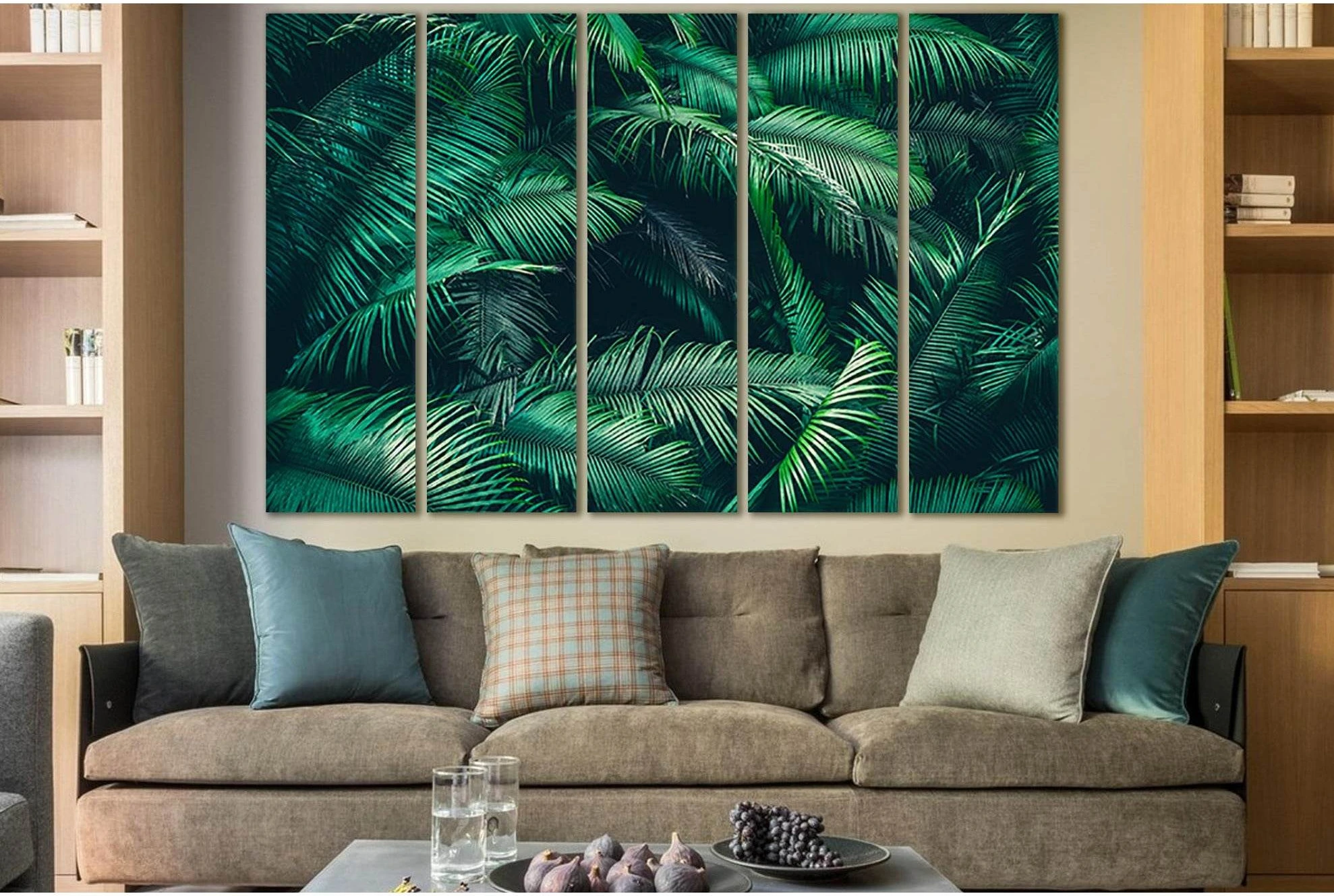 Rainforest Leaf Texture №SL1085 Ready to Hang Canvas Print - Zellart Canvas Prints 0new, ALL_Products, Trees Wall Art