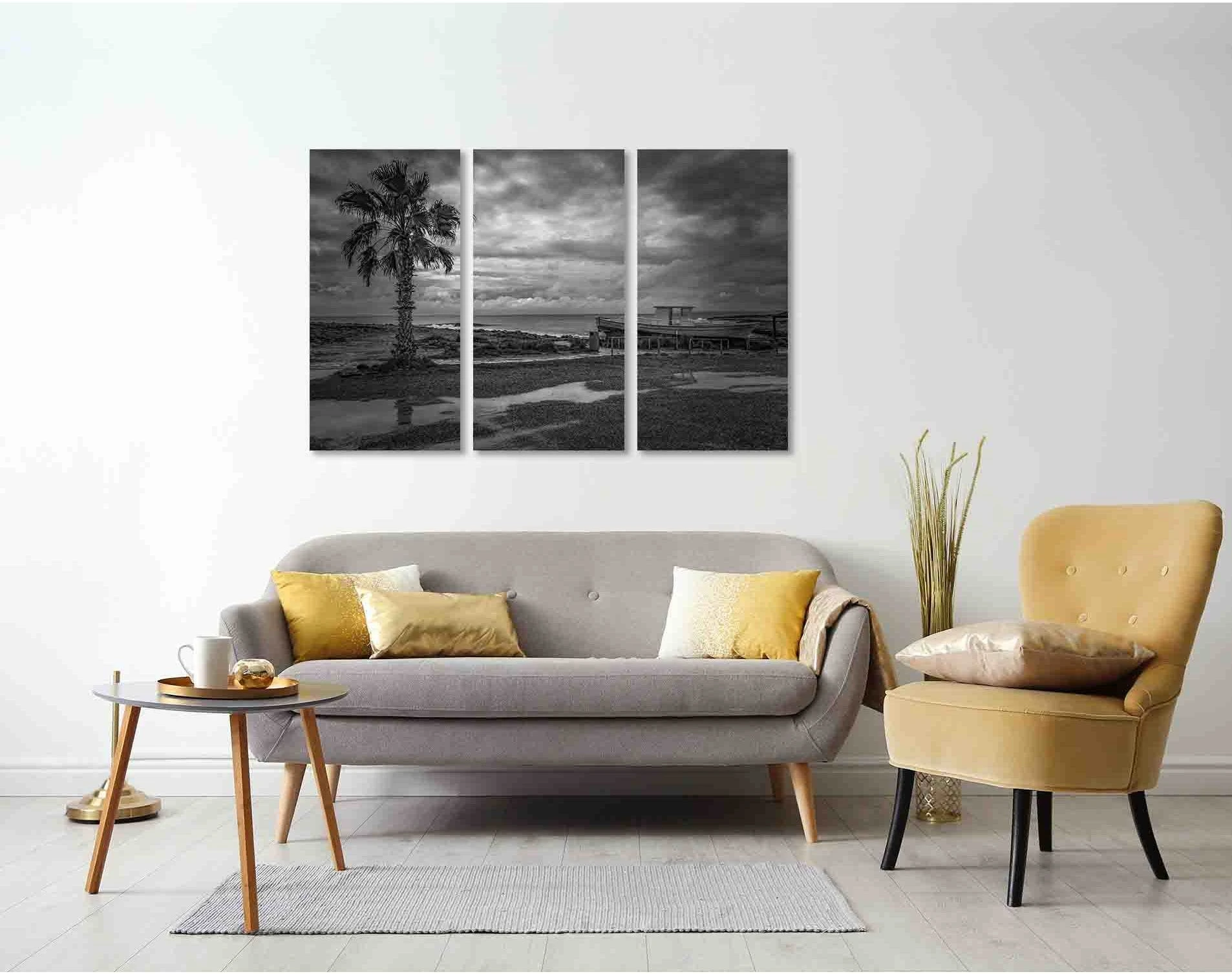 Rainy day №D2840 Ready to Hang Canvas Print - Zellart Canvas Prints 0new, ALL_Products, Black & White Wall Art